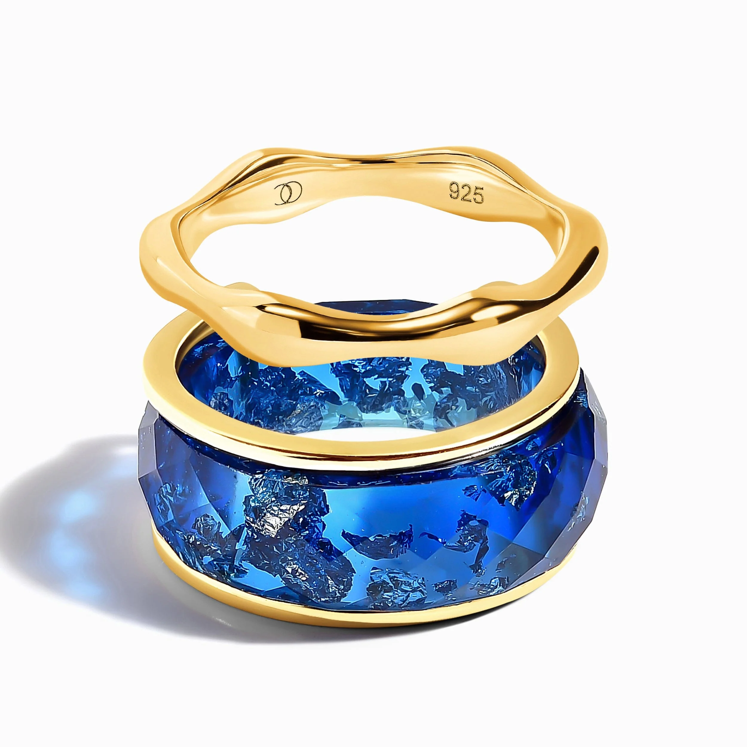 2in1 Deep Blue & Magma Rings - Image 3