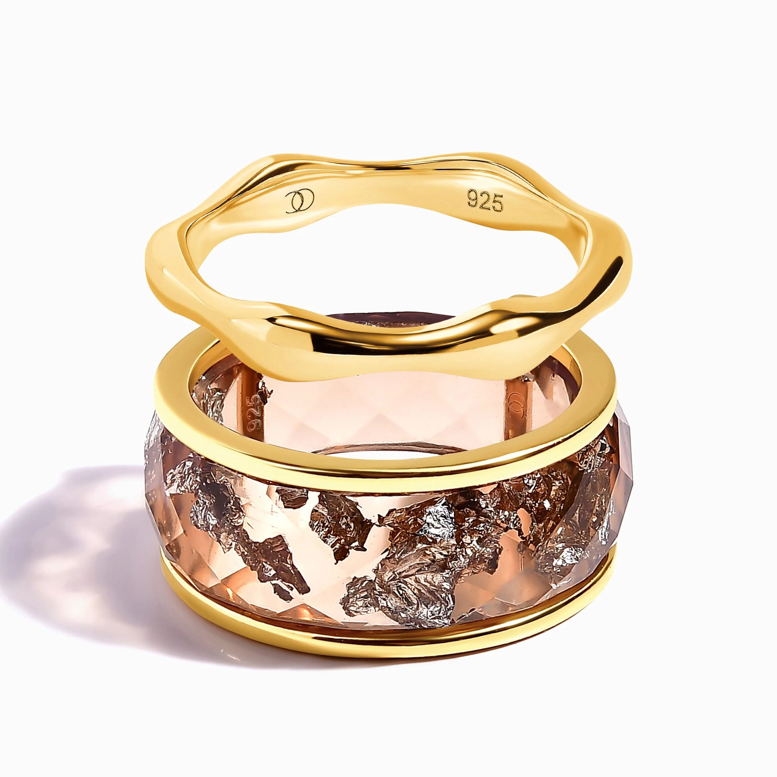 2in1 Golden Amber & Magma Rings - Image 3