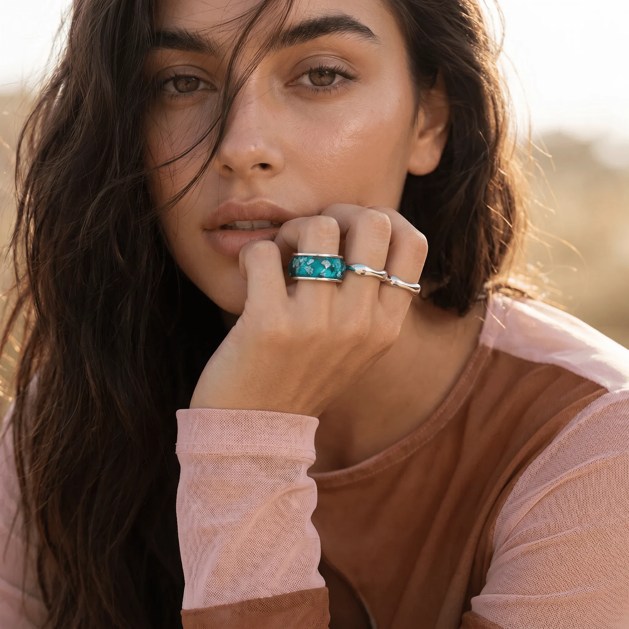 2in1 Ocean Blue & Magma Rings - Image 7