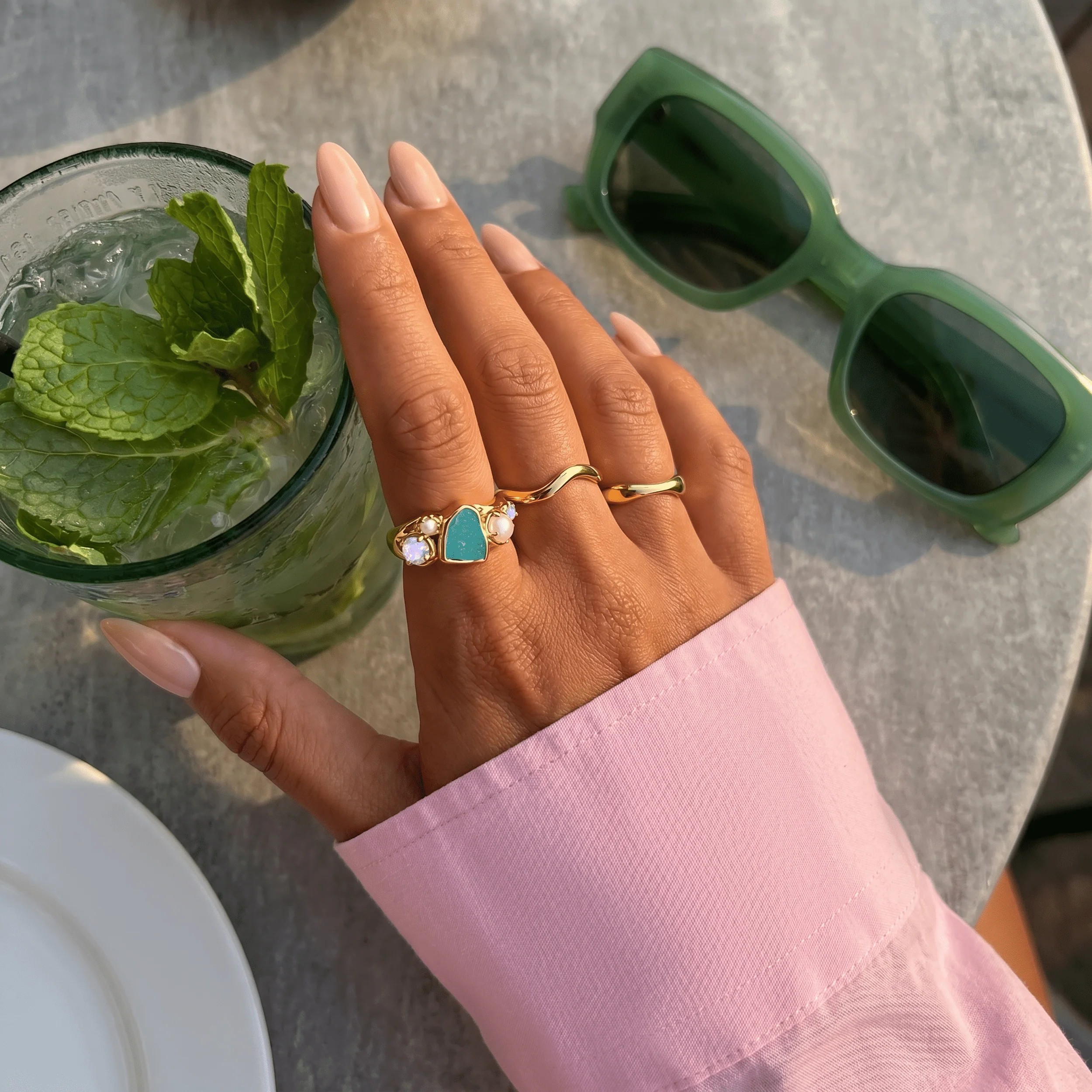 Amazonite Heirloom & Magma Rings - Image 12