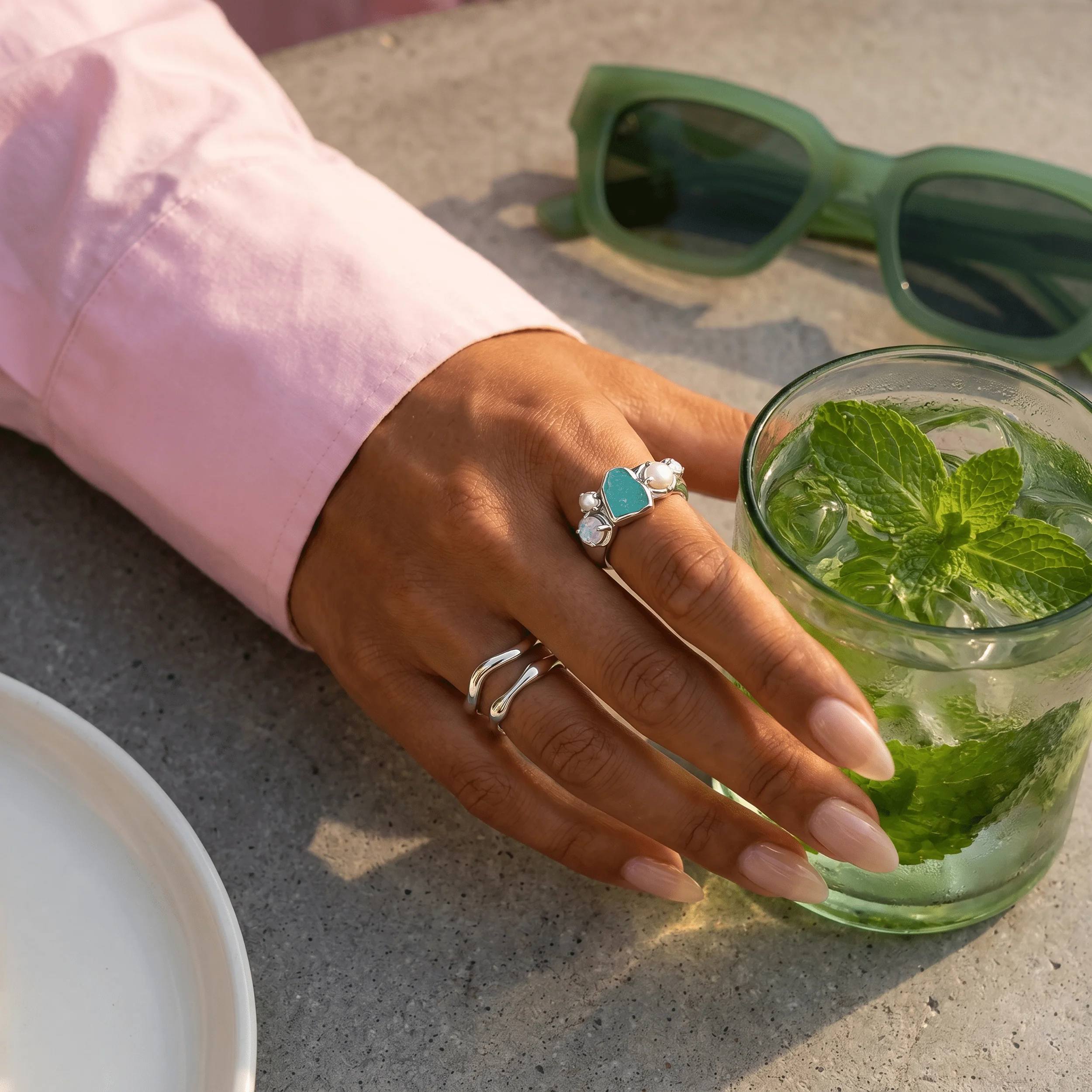 Amazonite Heirloom & Magma Rings - Image 13