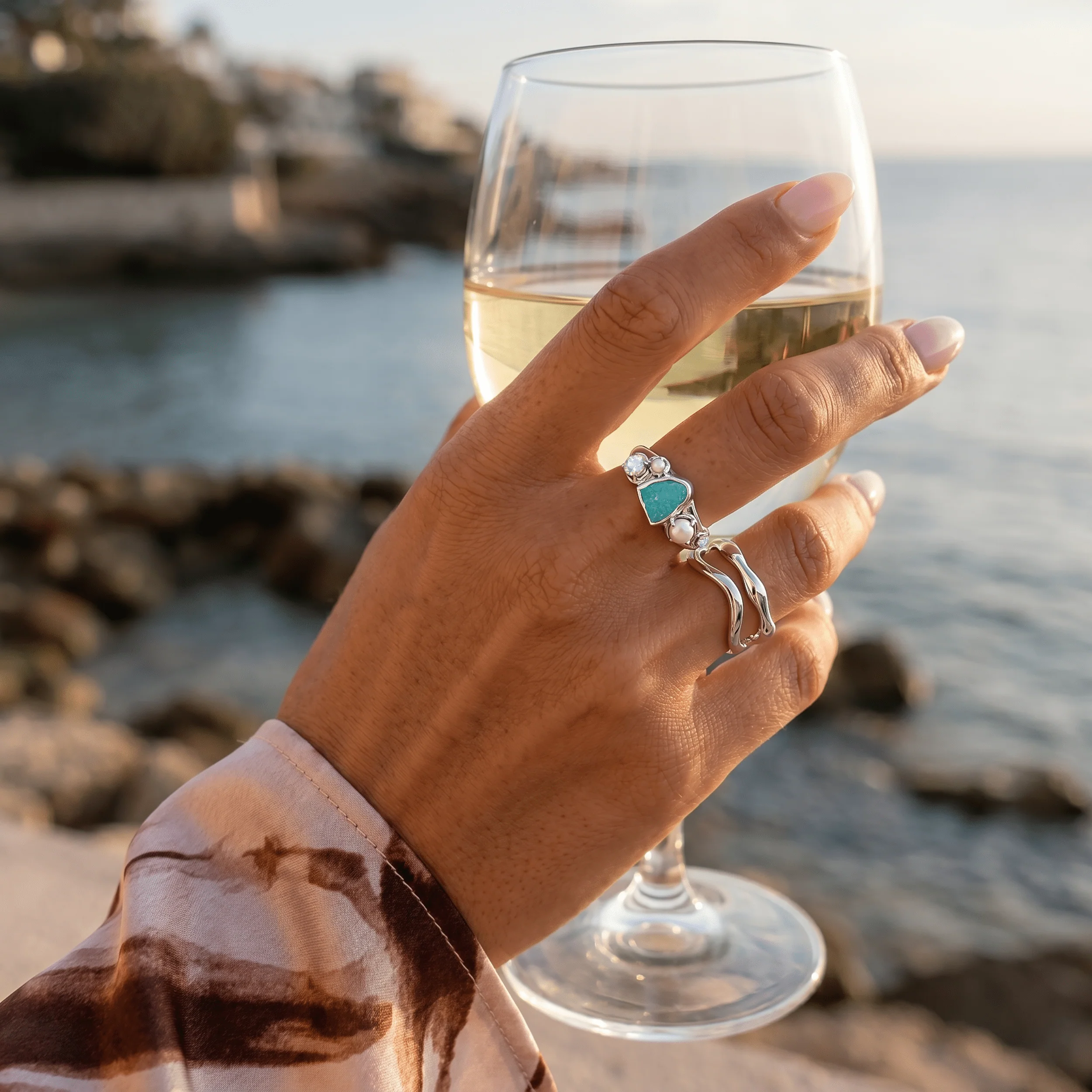 Amazonite Heirloom & Magma & Waves Rings - Image 12