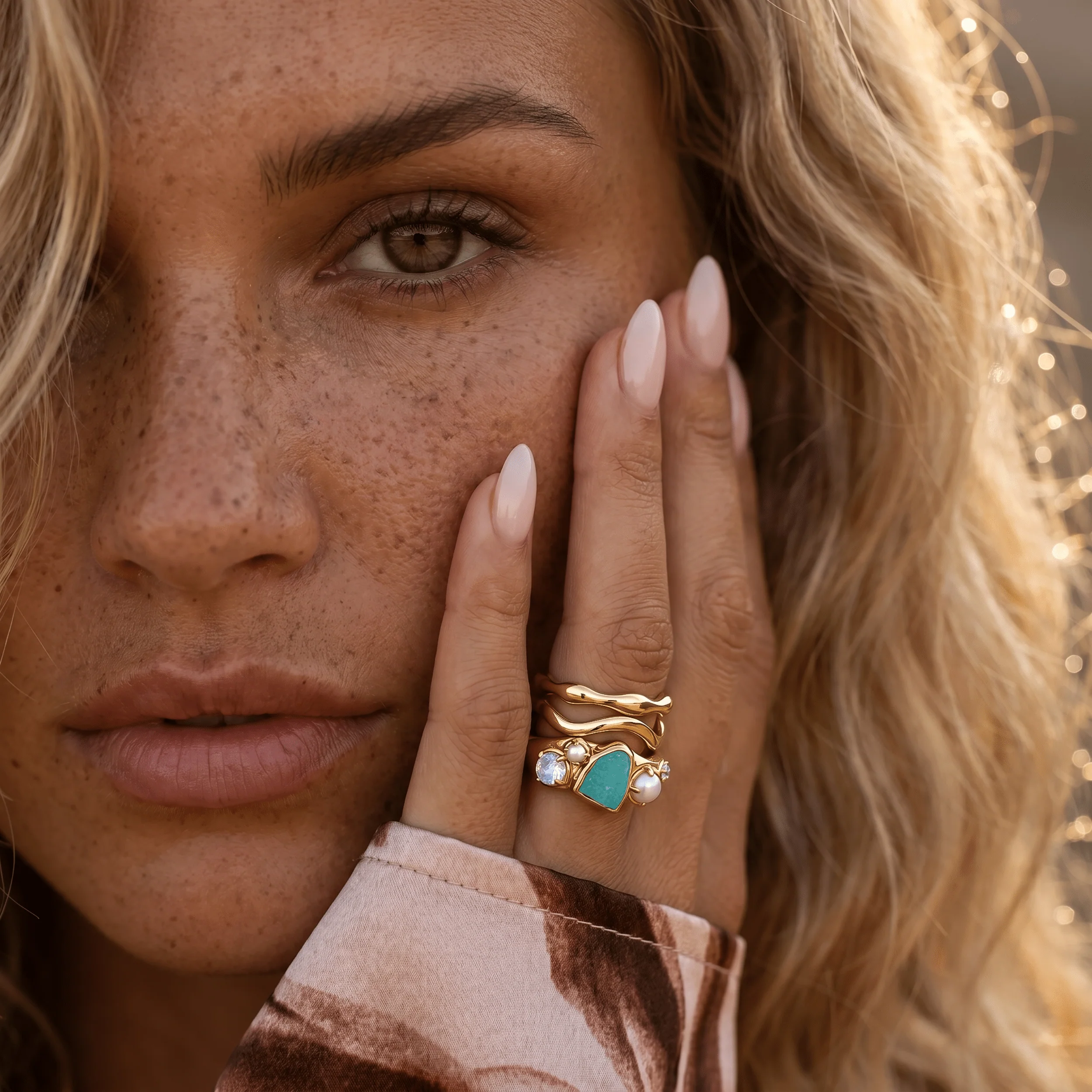 Amazonite Heirloom & Magma & Waves Rings - Image 7