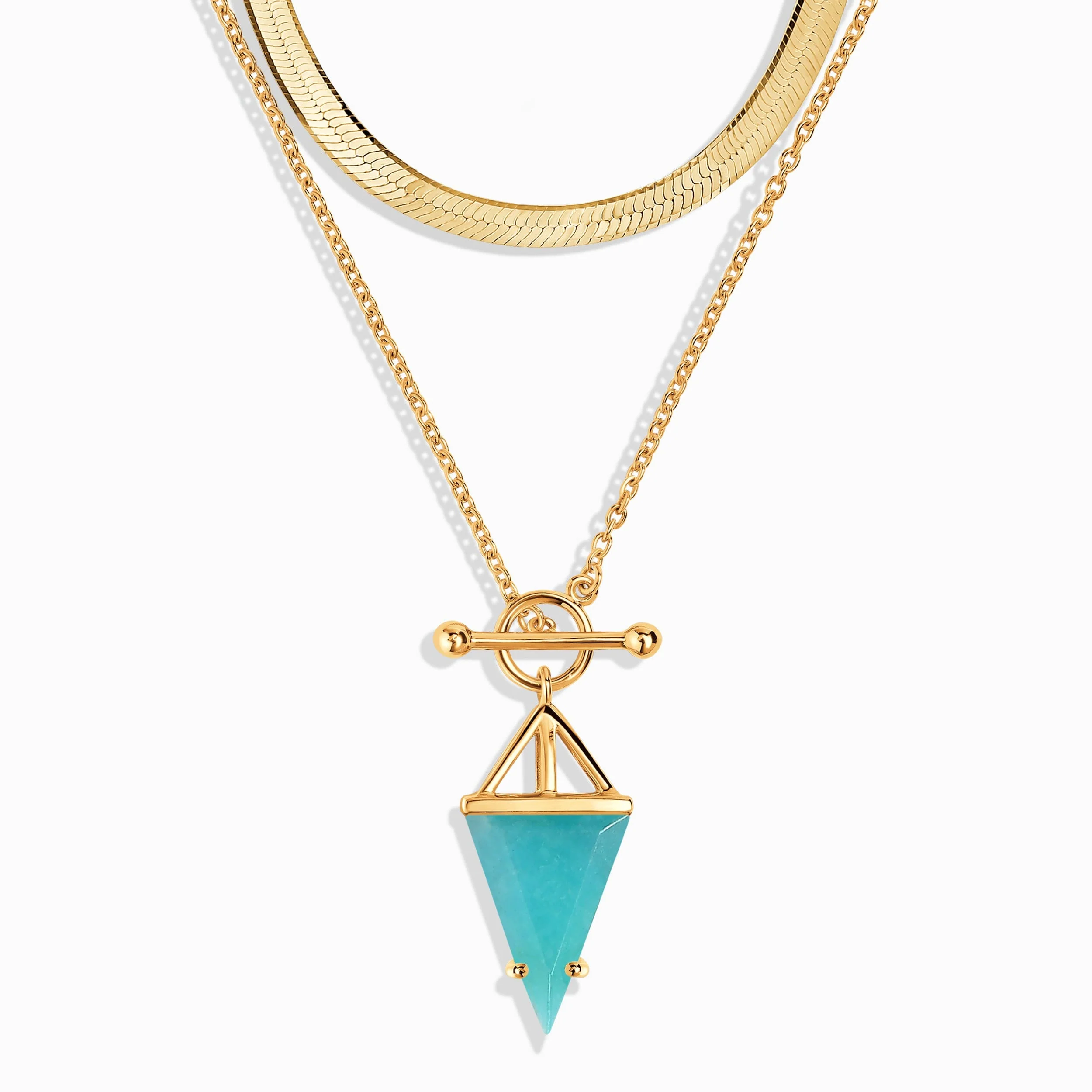 Amazonite Heroine & Herringbone Necklaces - Image 3