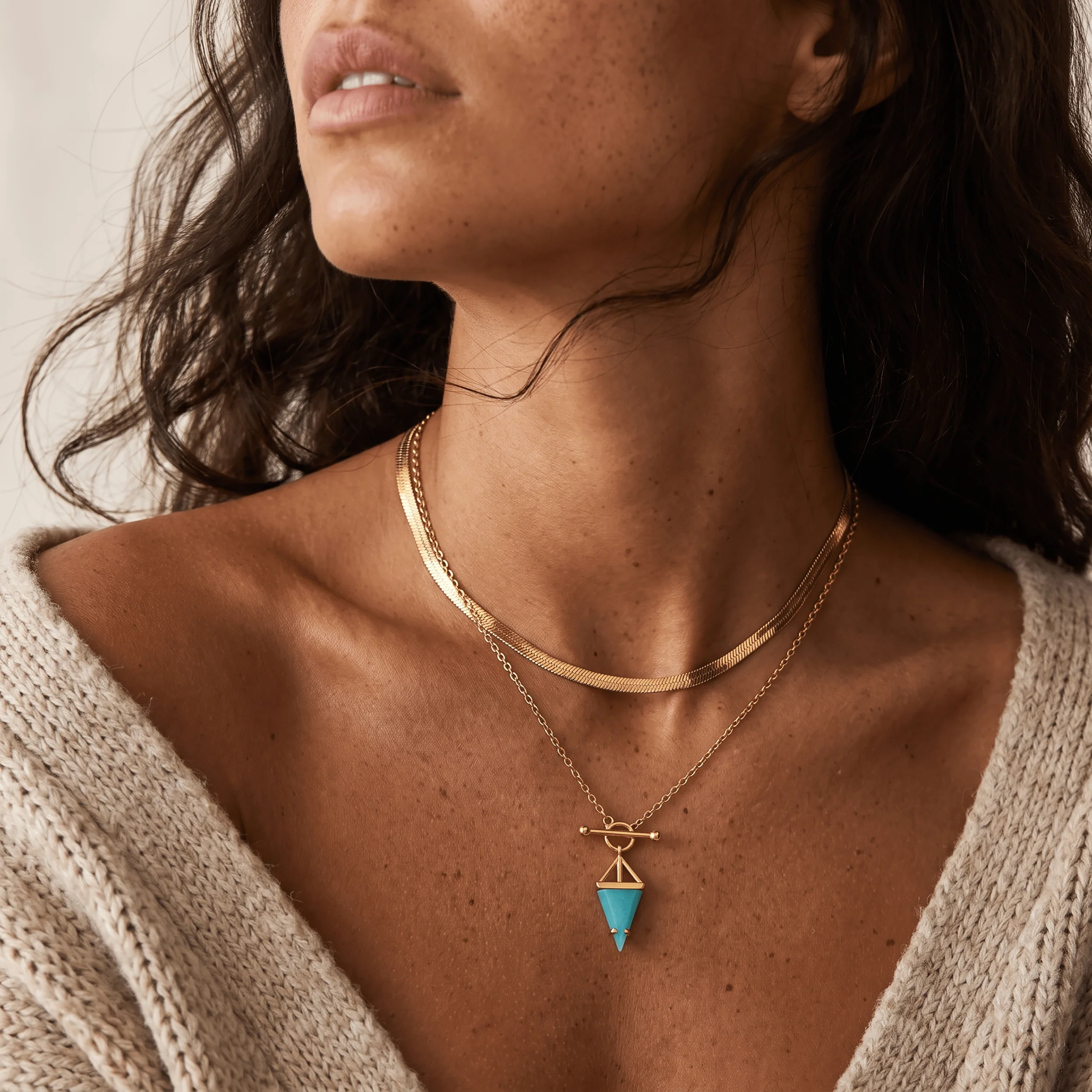 Amazonite Heroine & Herringbone Necklaces - Image 6