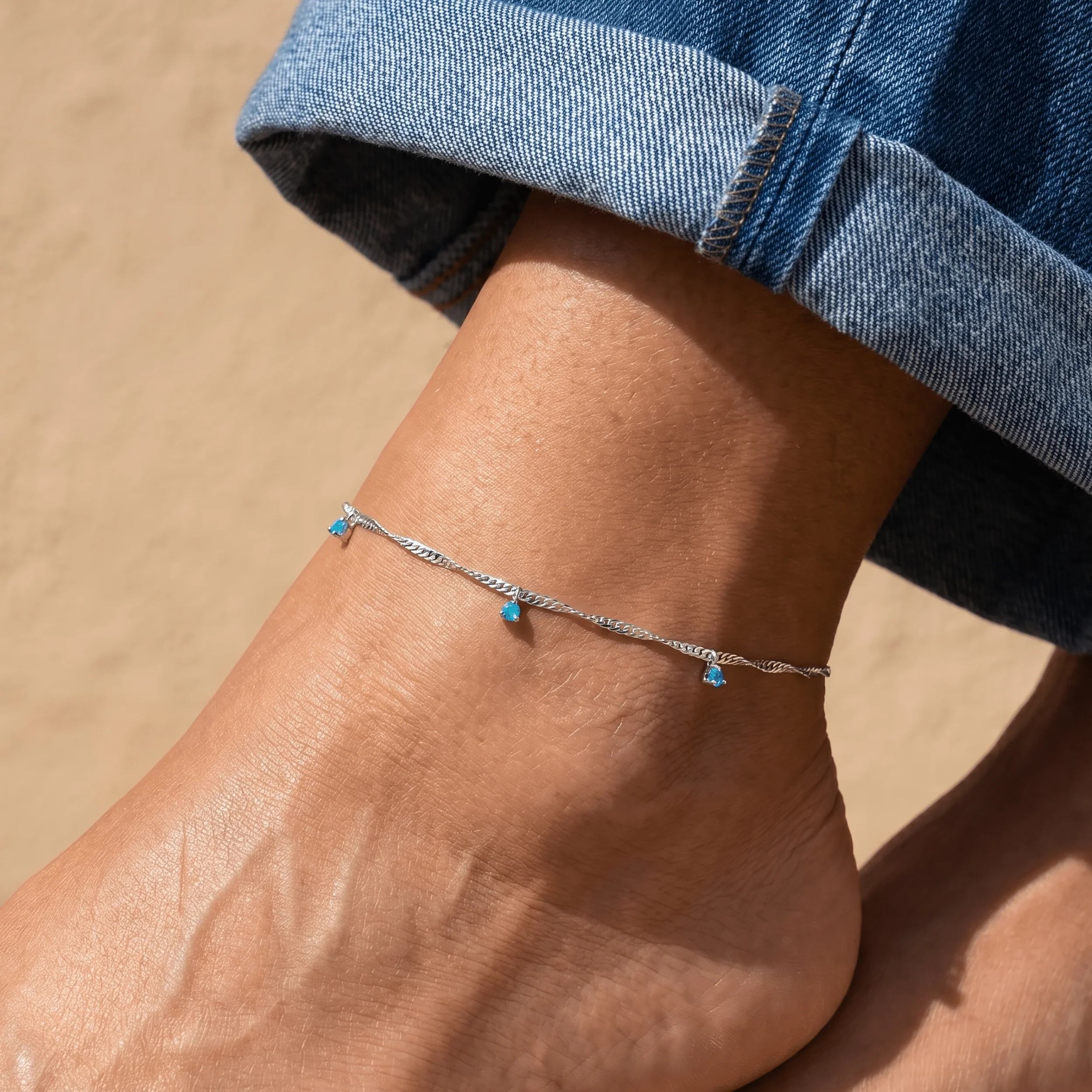 Apatite Anklet - Flowing - Image 2