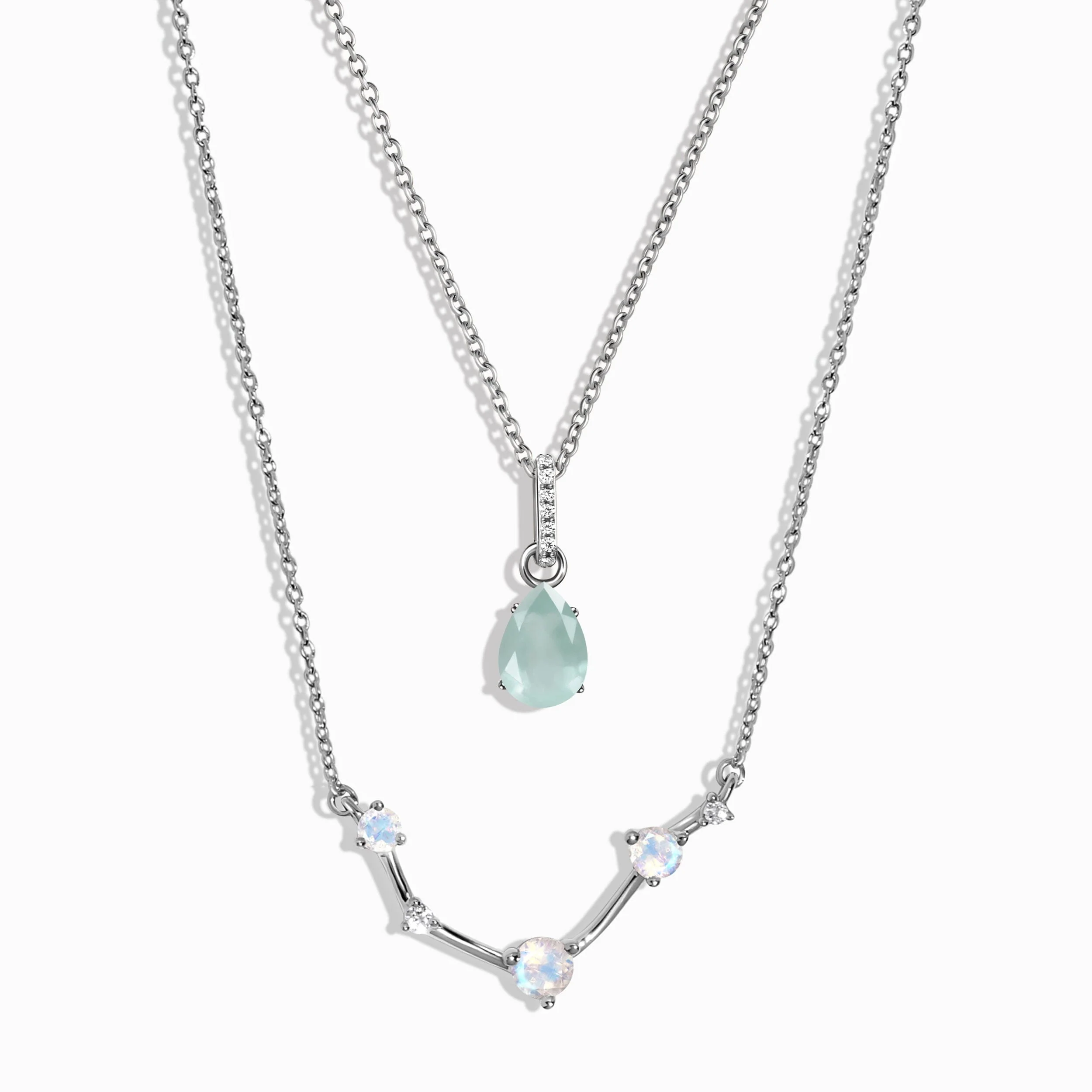 Aries Zodiac & March Birthstone Necklaces