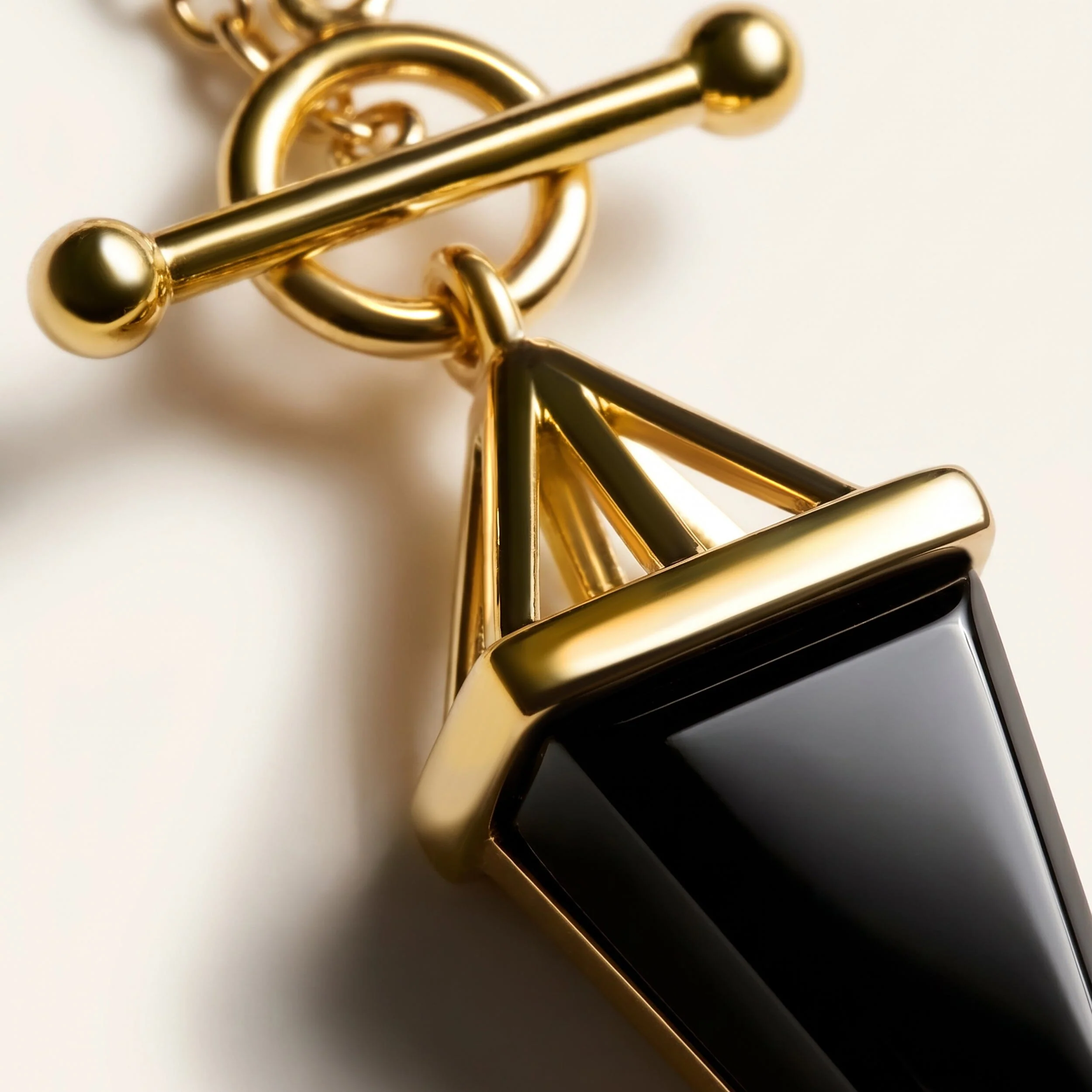 Raw Crystal Necklace - Black Obsidian T-Lock - Image 19