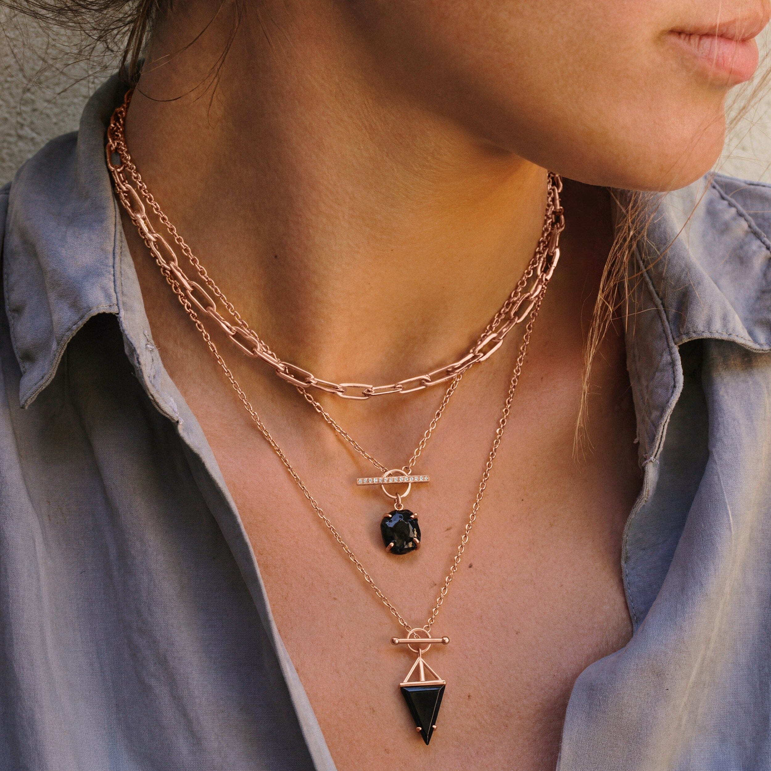 Black Obsidian Necklace - Heroine T-Lock - Image 27