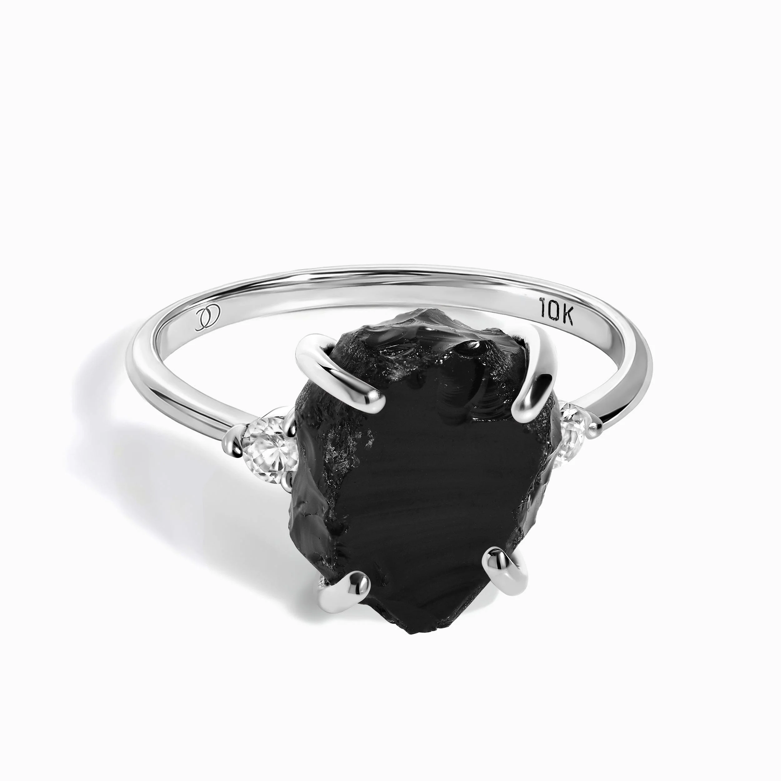 Black Obsidian Lab Diamond Ring - Raw Allure - Image 2