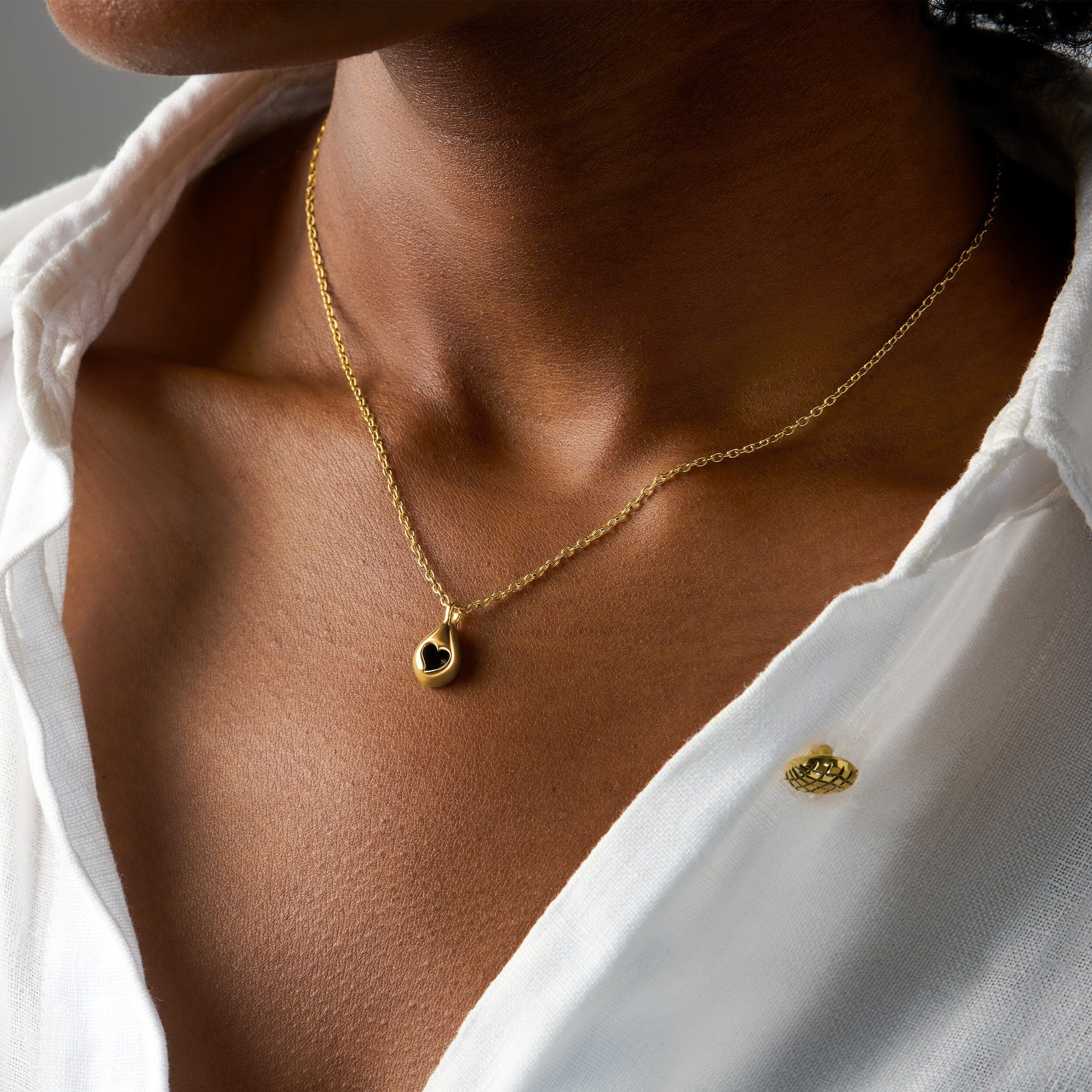 Black Obsidian Necklace - Hidden Heart - Image 15