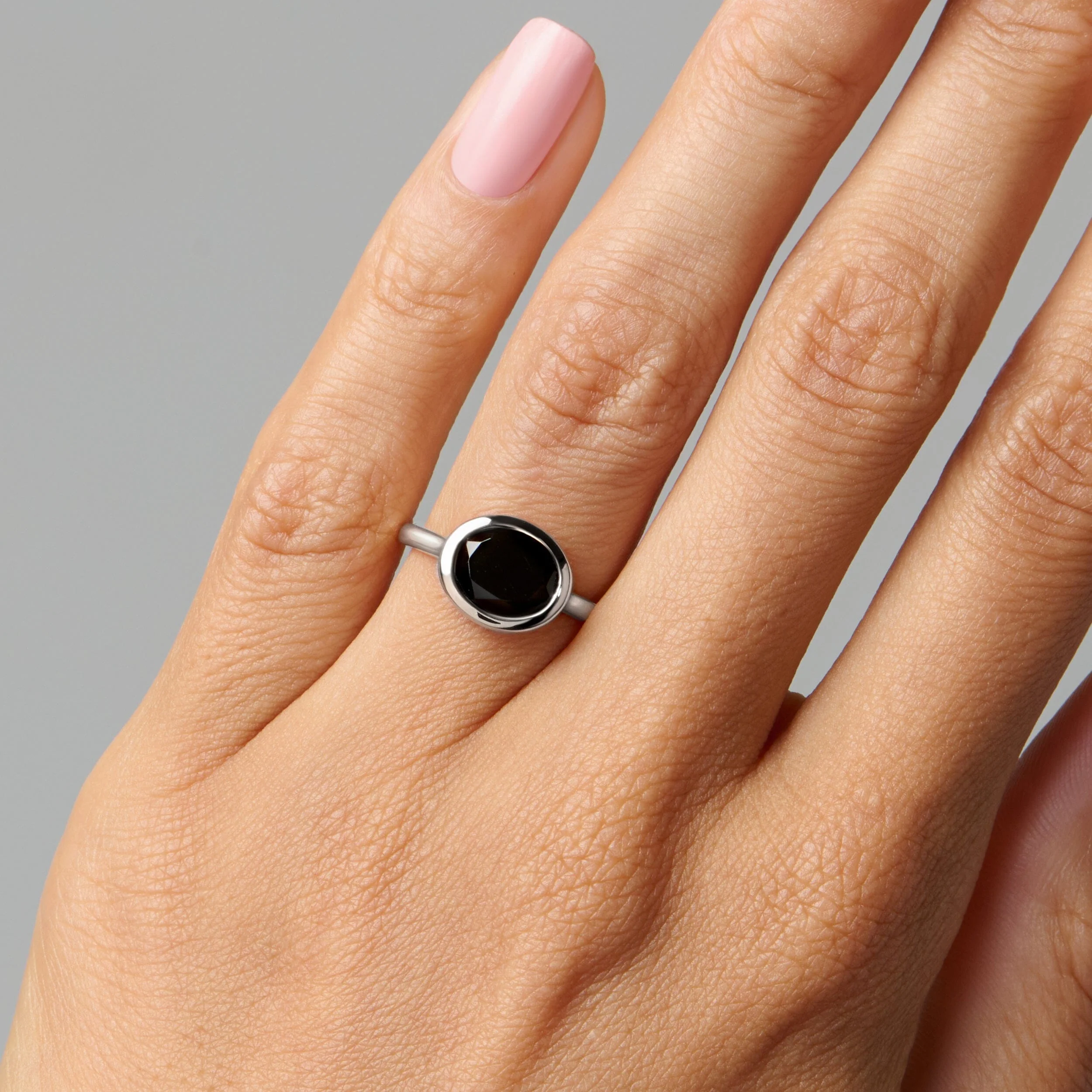Black Obsidian Skin Touch Ring - Feel the Strength - Image 3