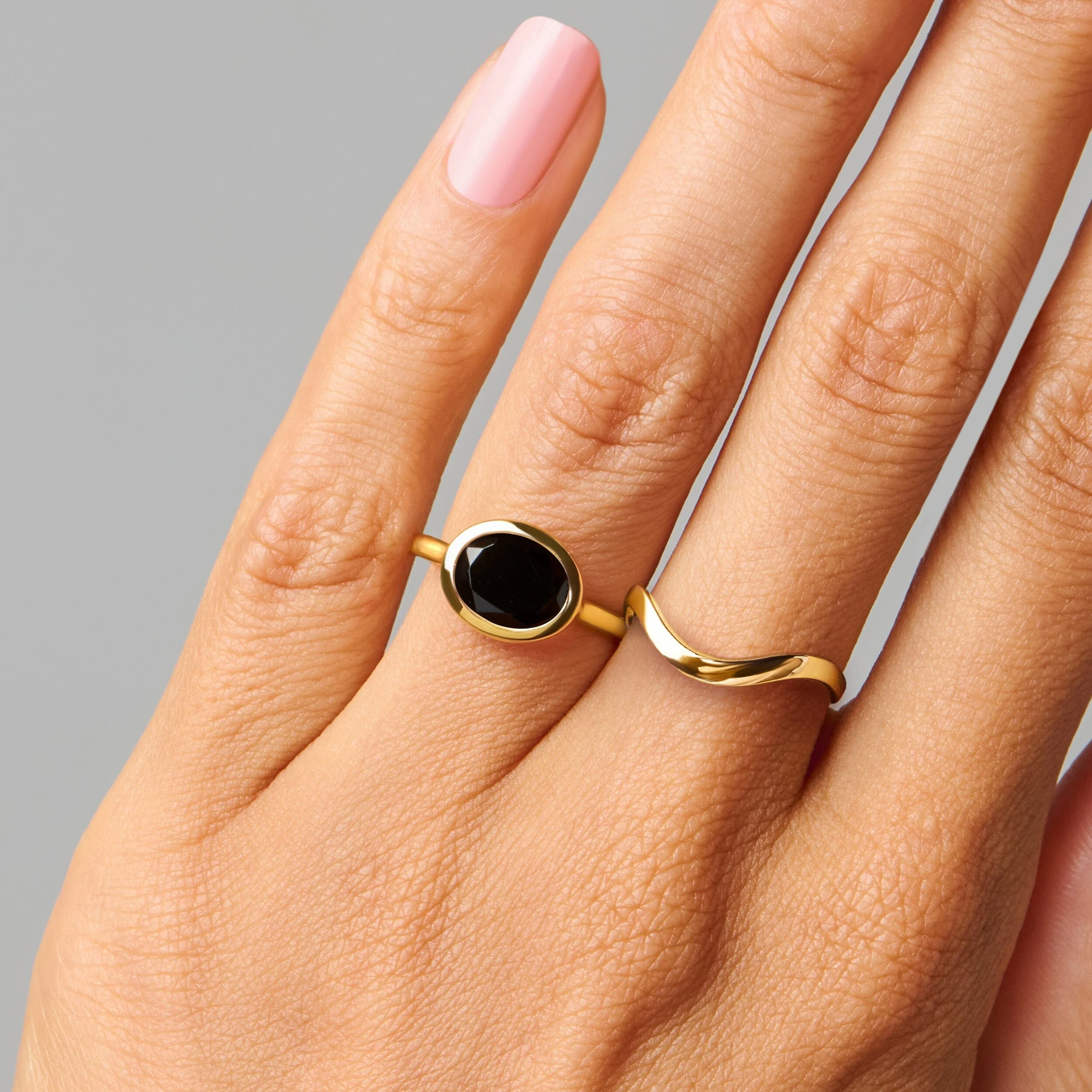 Black Obsidian Skin Touch Ring & Waves Band - Image 18