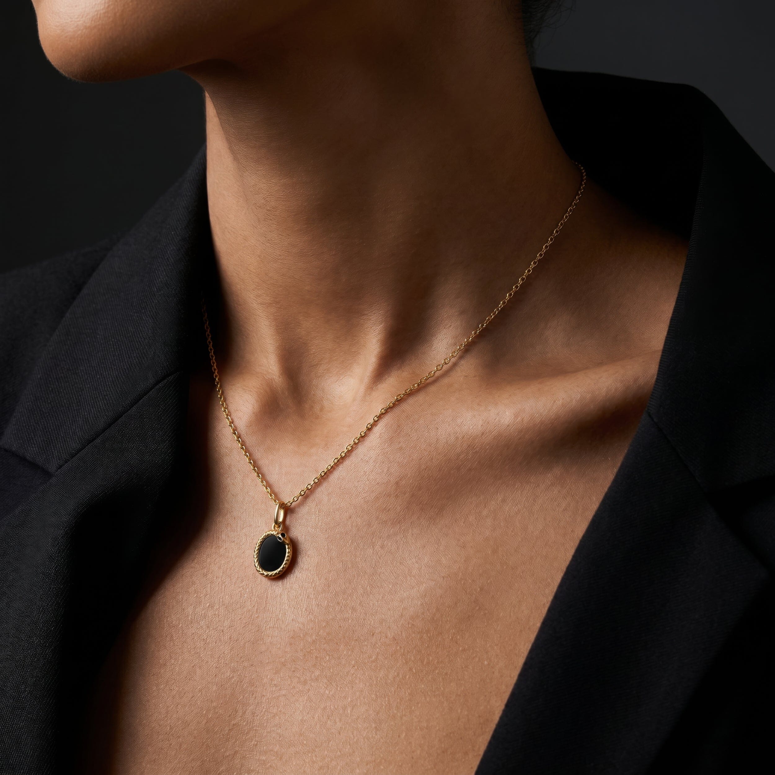 Black Onyx Necklace - Serpent - Image 4