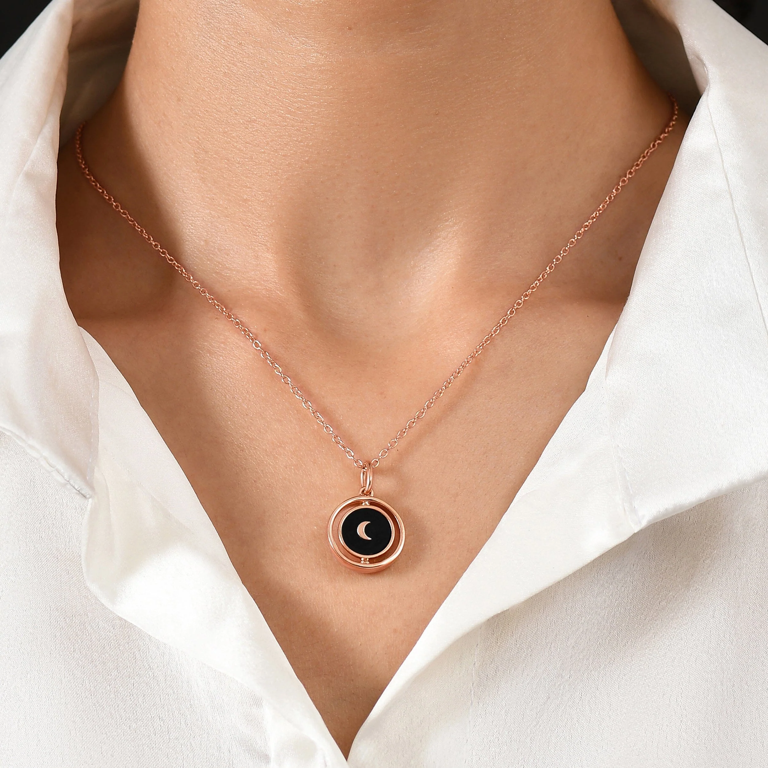 Black Onyx Pearl Necklace - Night & Day - Image 9