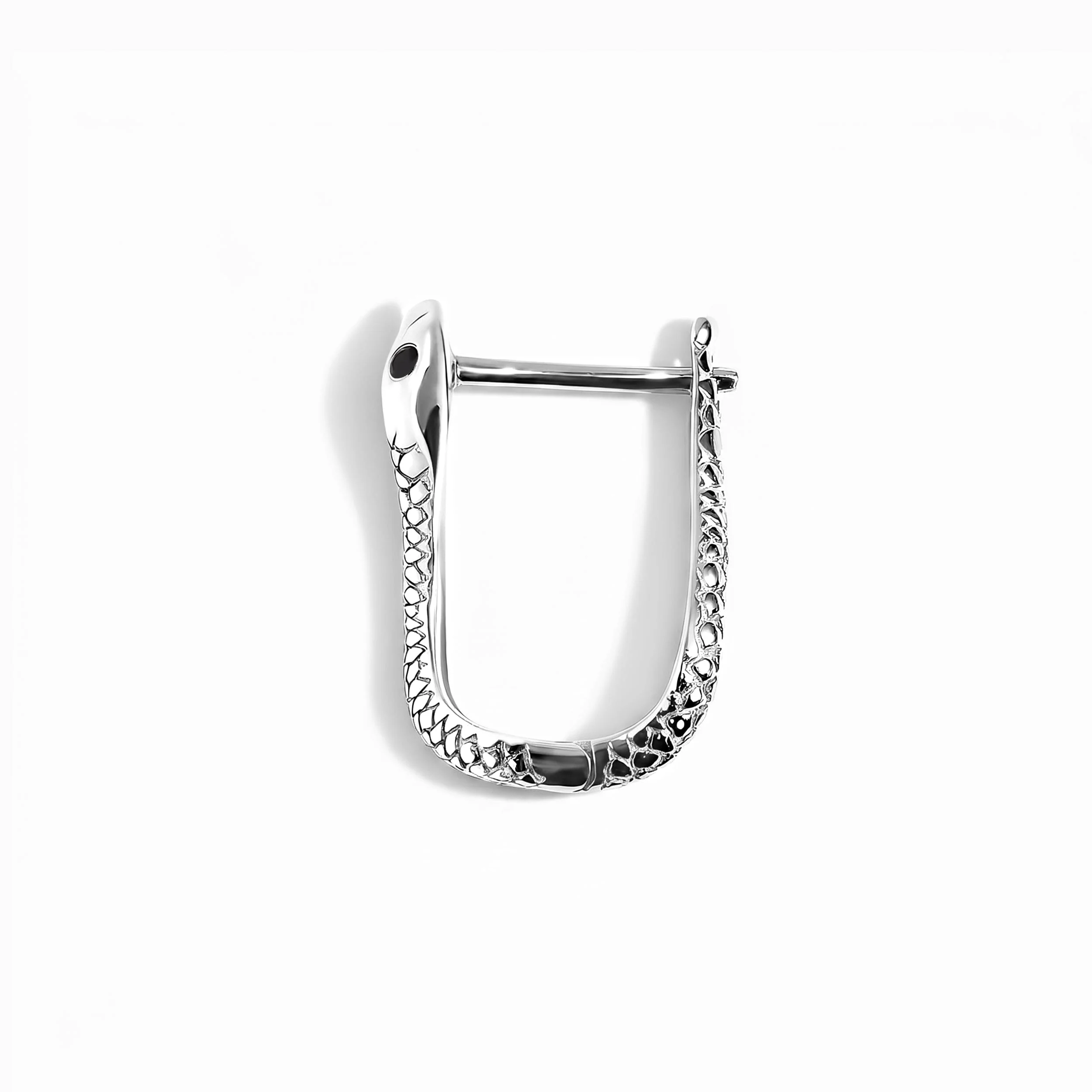 Black Spinel Earrings - Serpent - Image 10