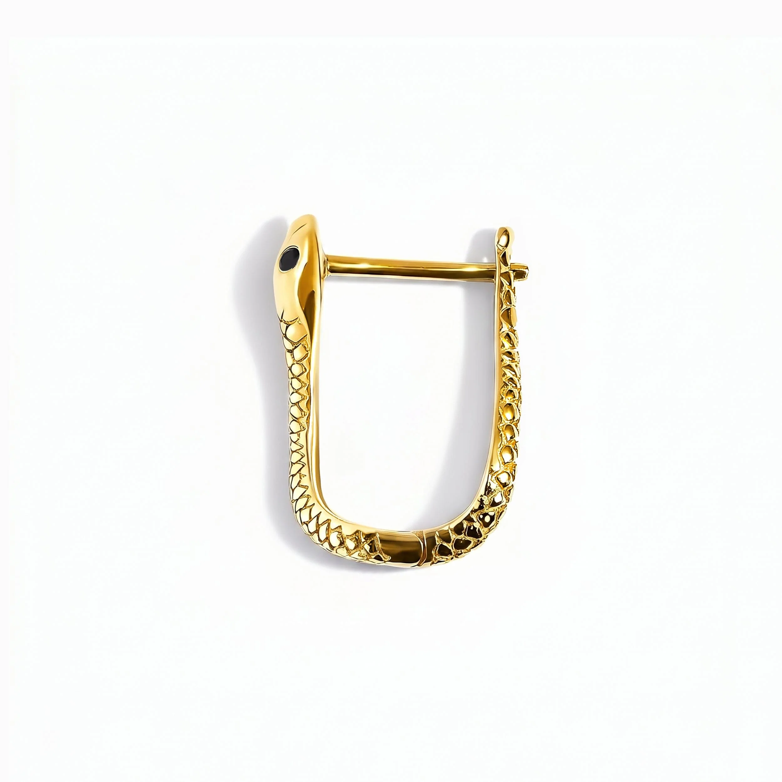 Black Spinel Earrings - Serpent - Image 11