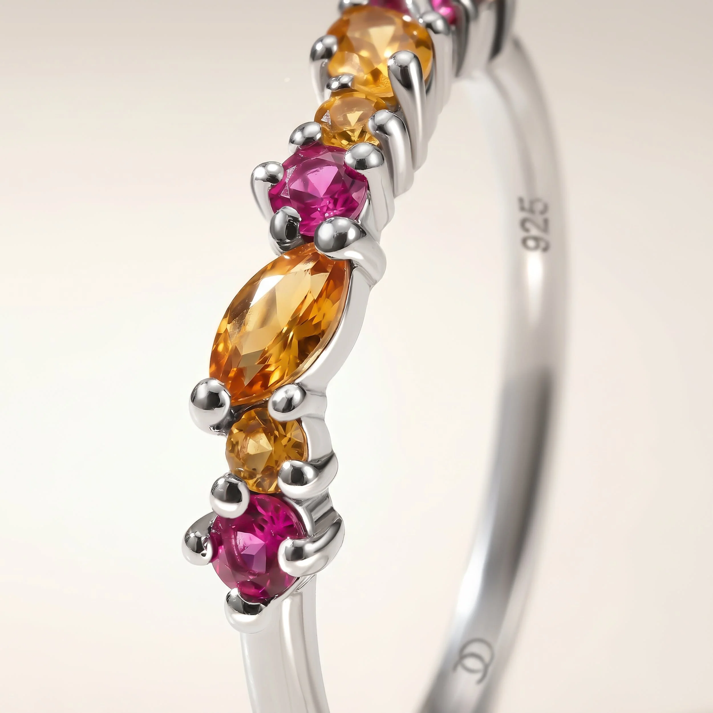 Citrine Pink Topaz Ring - Grace - Image 11