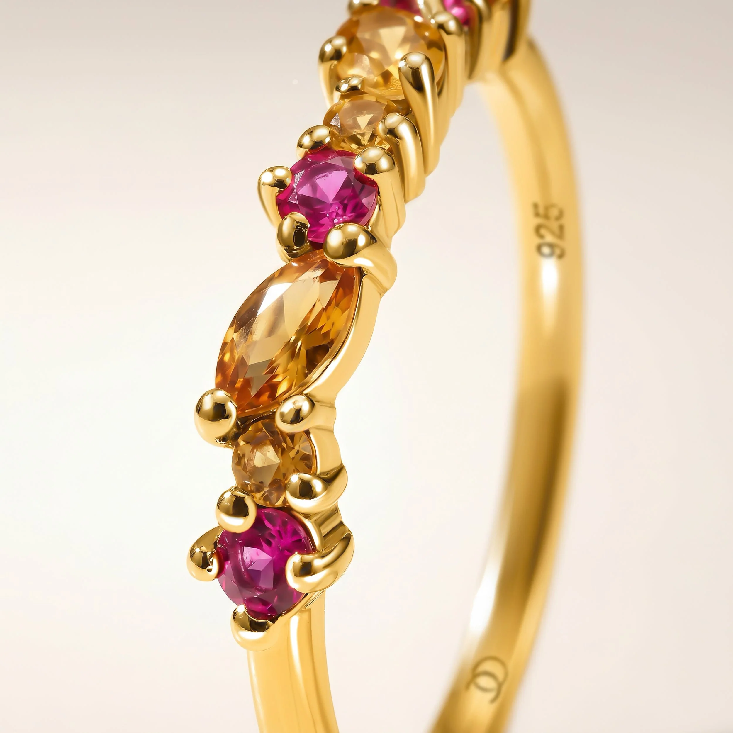 Citrine Pink Topaz Ring - Grace - Image 12