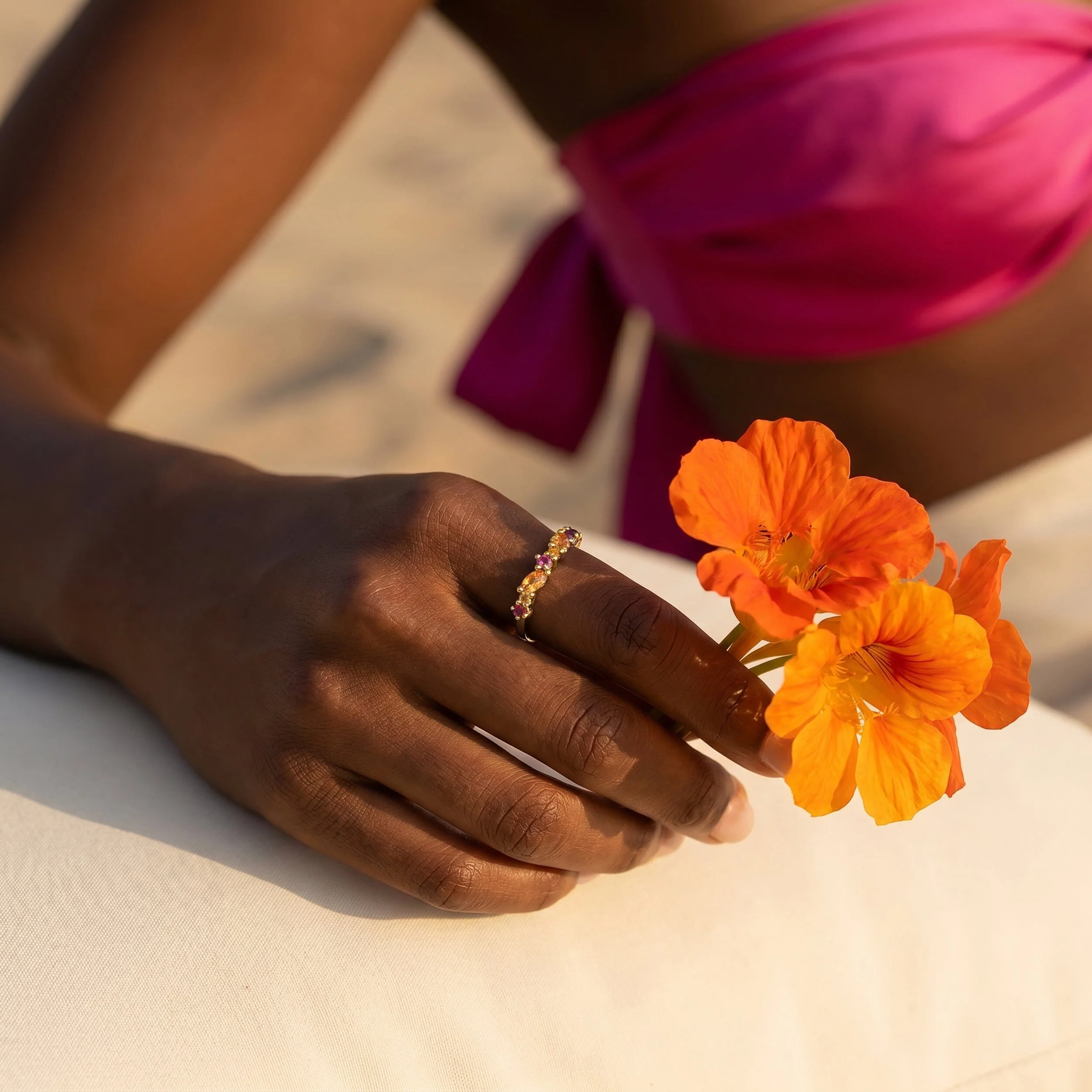 Citrine Pink Topaz Ring - Grace - Image 4