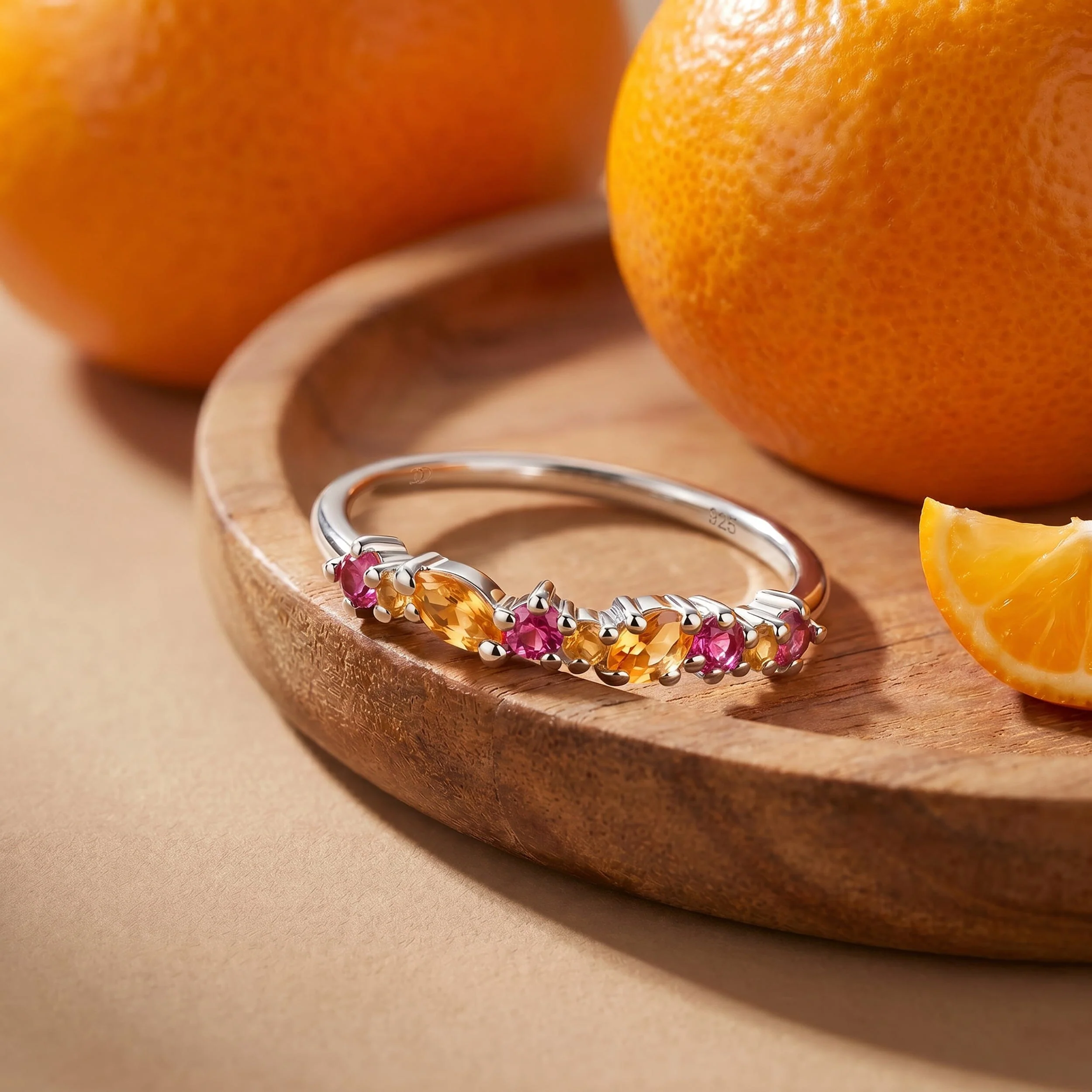 Citrine Pink Topaz Ring - Grace - Image 9