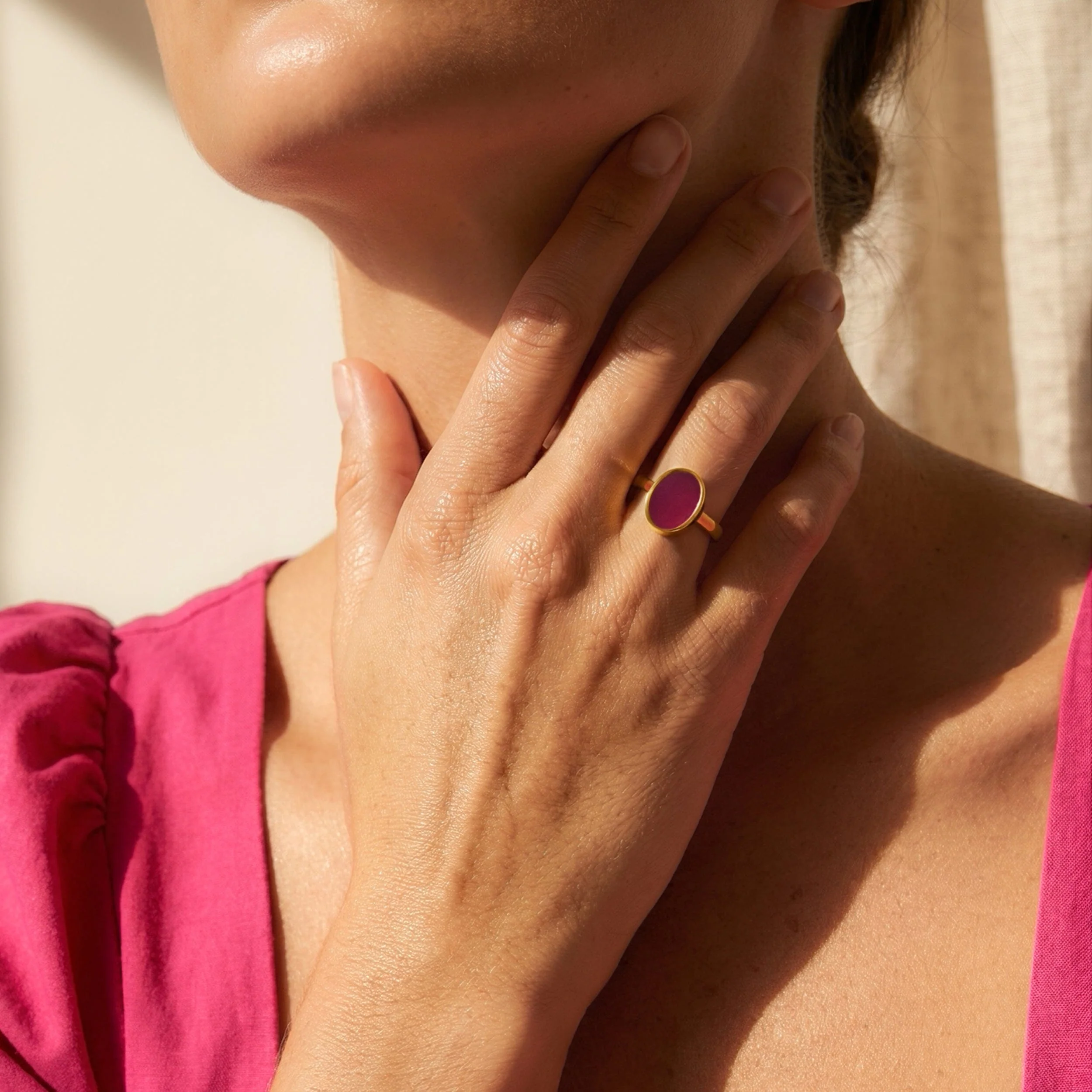 Crystal Ring - Enfolded Pink Quartz - Image 6