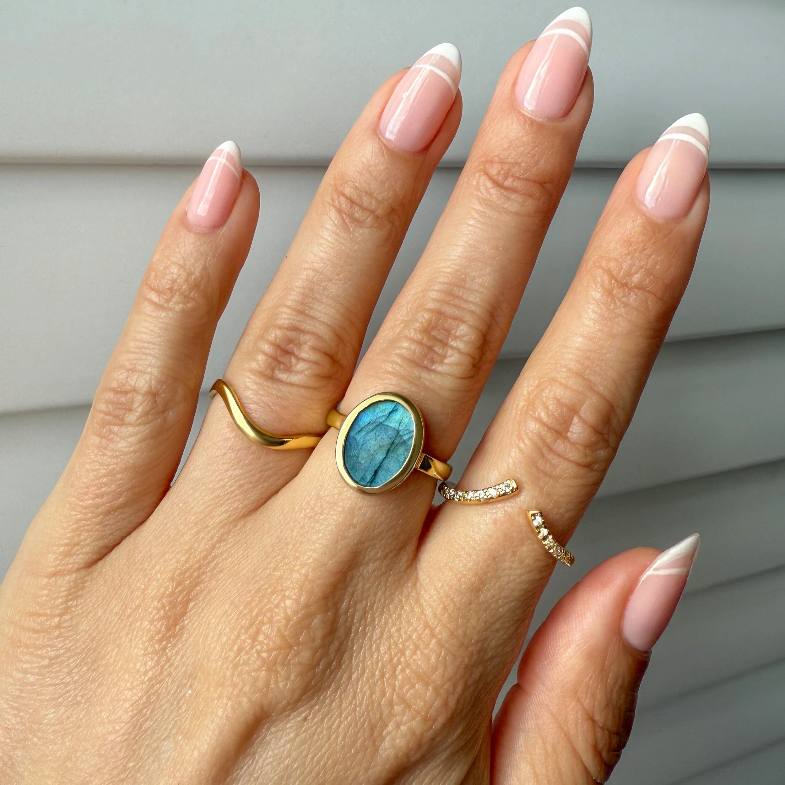 Enfolded Labradorite & Infinite & Waves Rings - Image 13