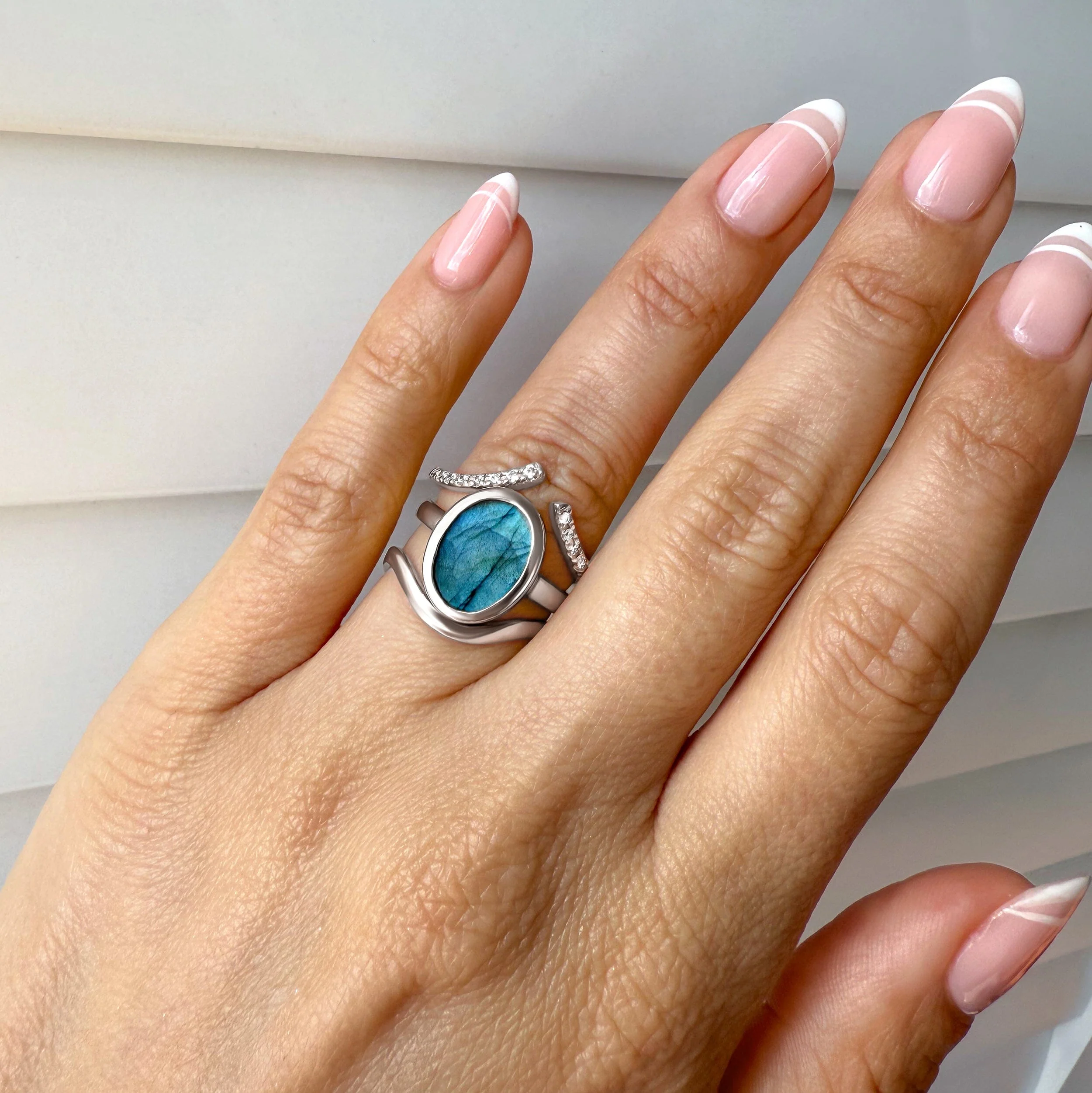 Enfolded Labradorite & Infinite & Waves Rings - Image 16