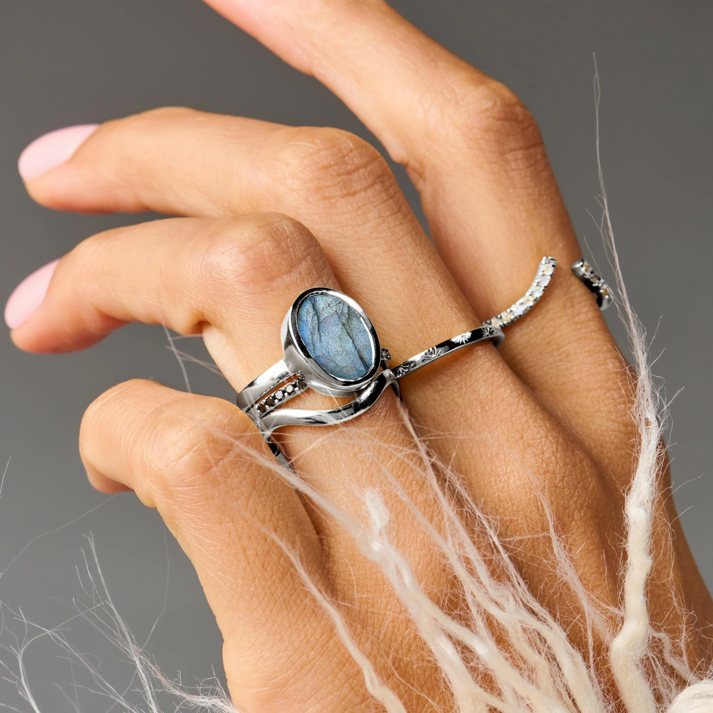 Enfolded Labradorite & Infinite & Waves Rings - Image 19