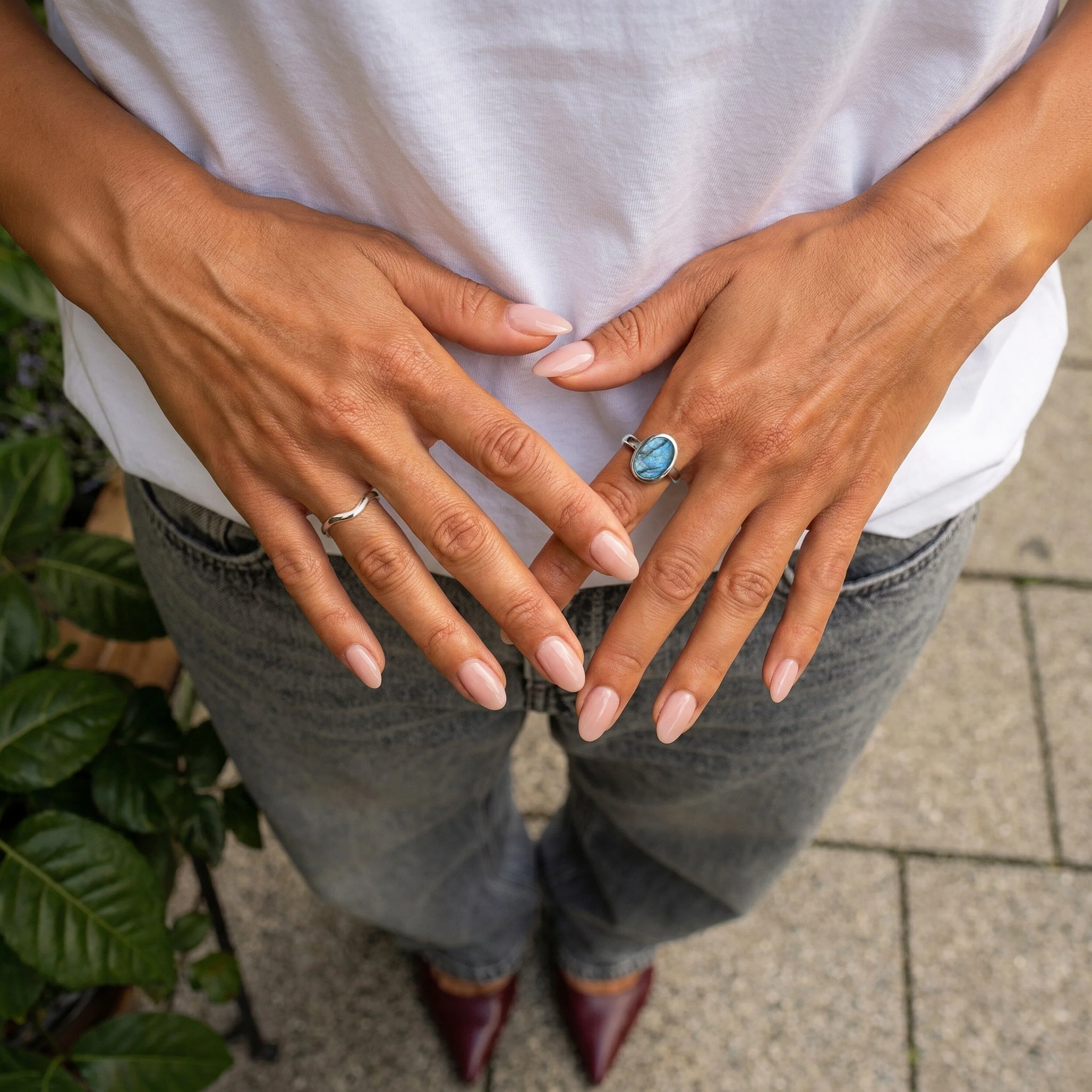 Enfolded Labradorite & Waves Rings - Image 11
