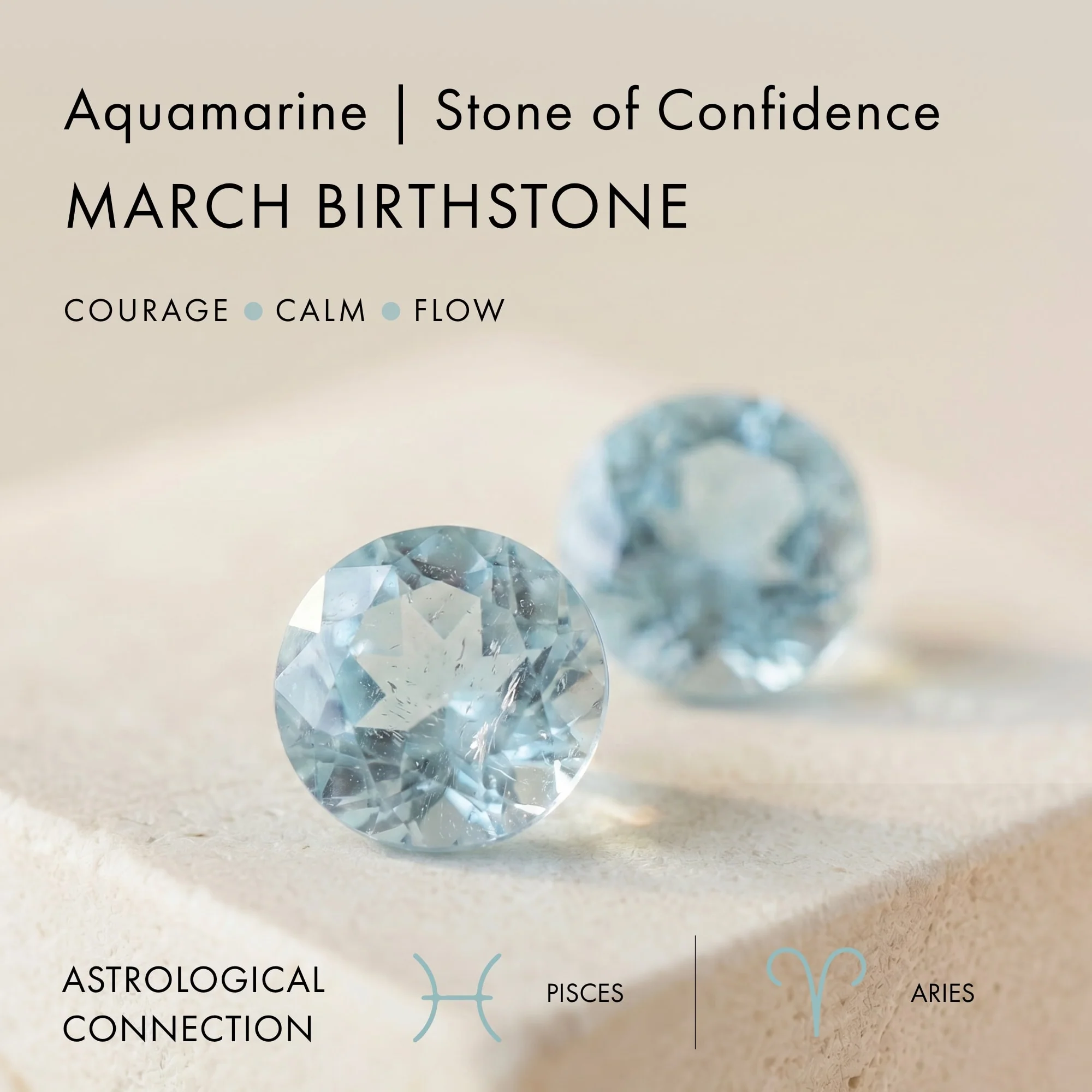 Fine Aquamarine Lab Diamond Necklace Sway - March Birthstone - Image 5