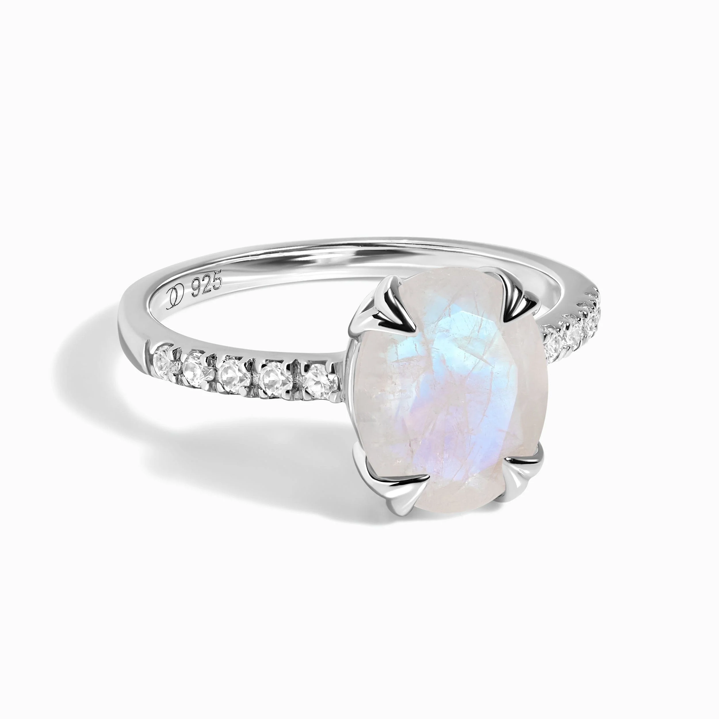 Fine Moonstone Lab Diamond Ring - Harlow - Image 3