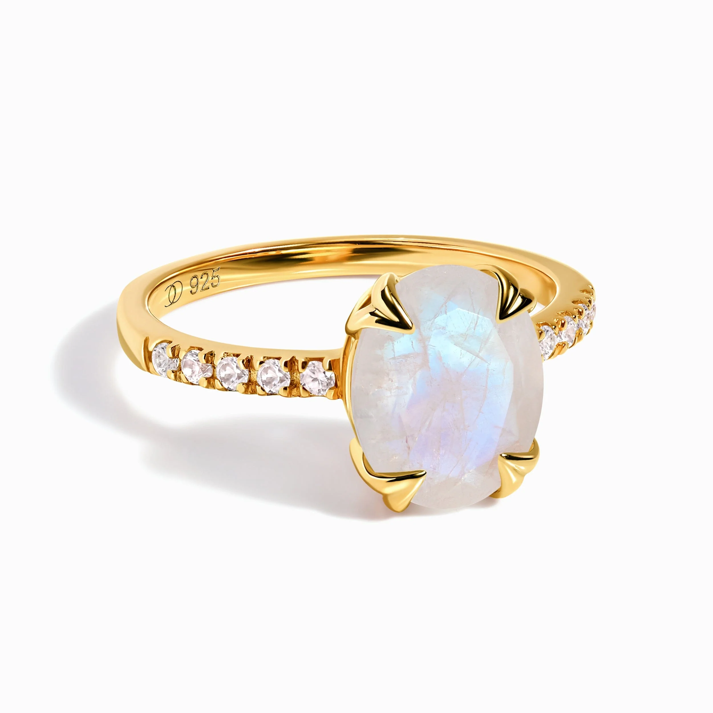 Fine Moonstone Lab Diamond Ring - Harlow - Image 5
