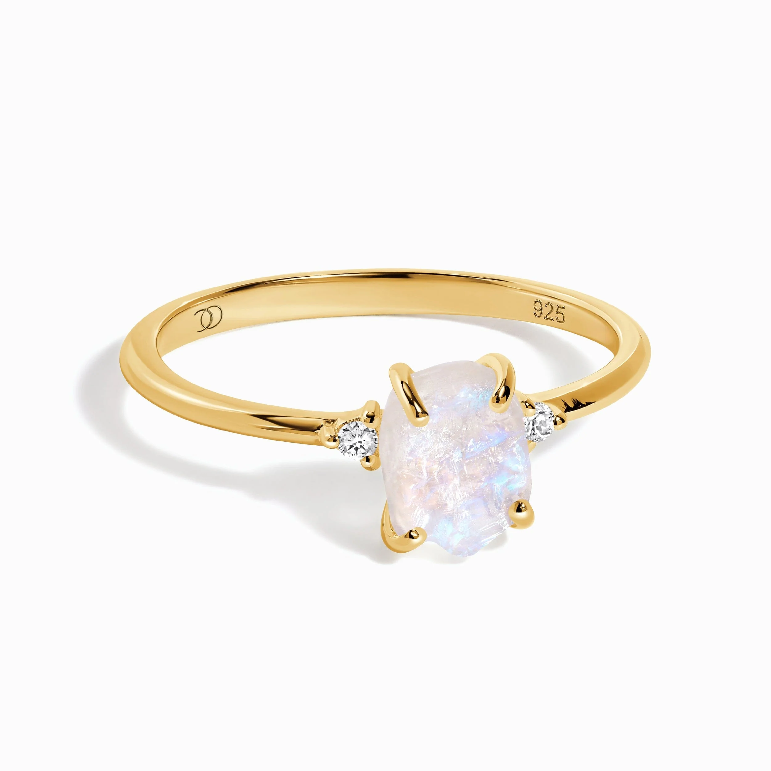 Fine Moonstone Lab Diamond Ring - Petite Allure - Image 3