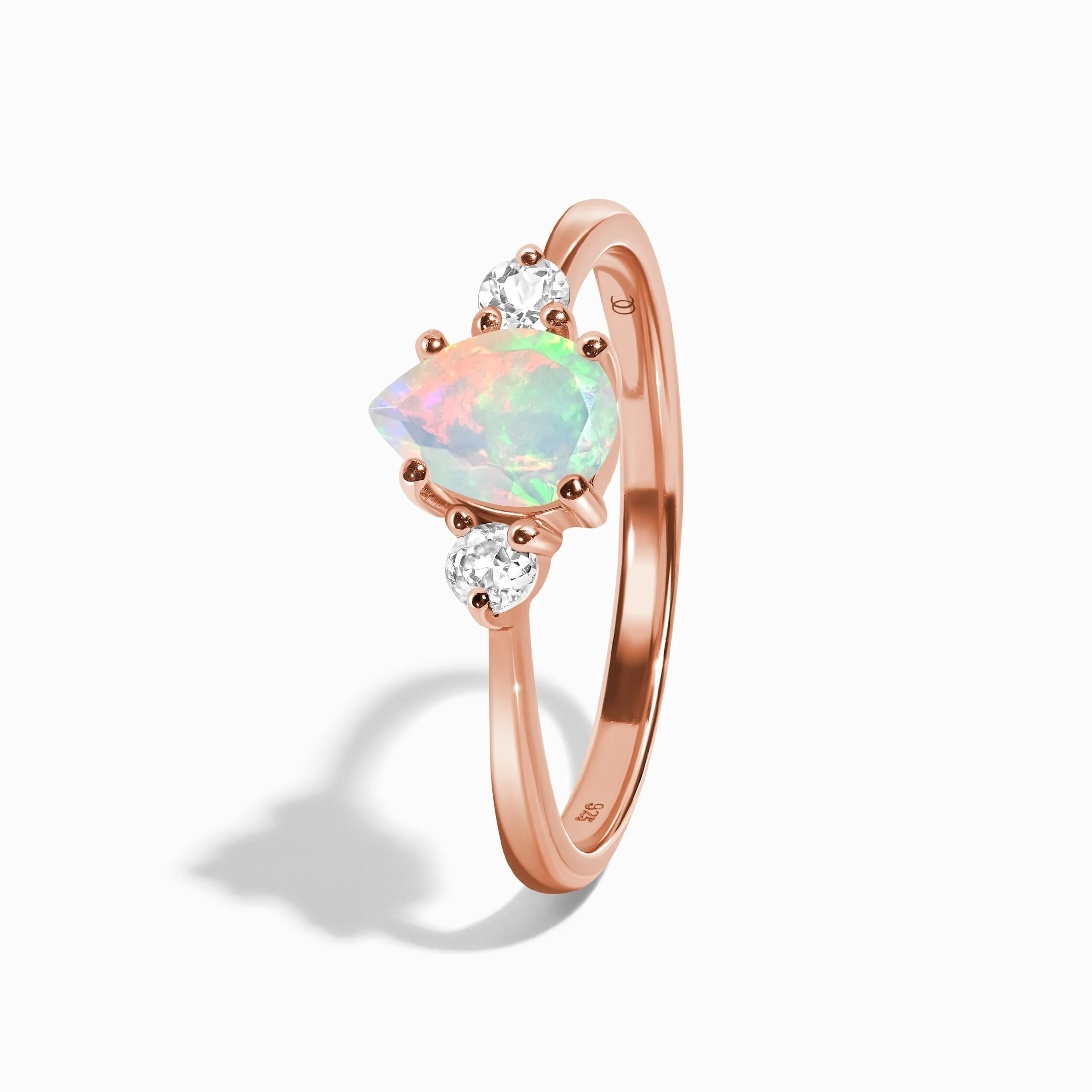 Fine Opal Lab Diamond Ring - Lania - Image 13