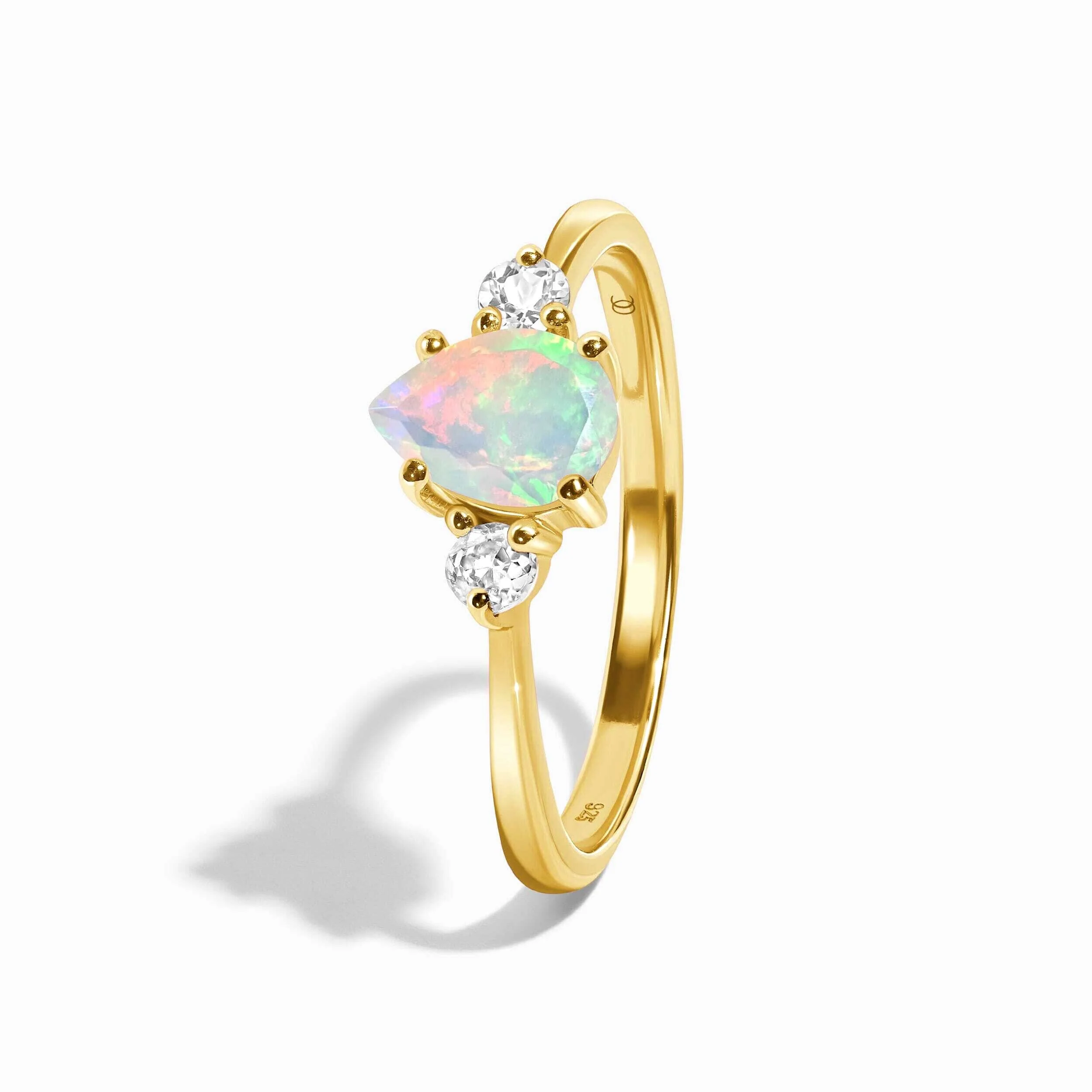 Fine Opal Lab Diamond Ring - Lania - Image 16