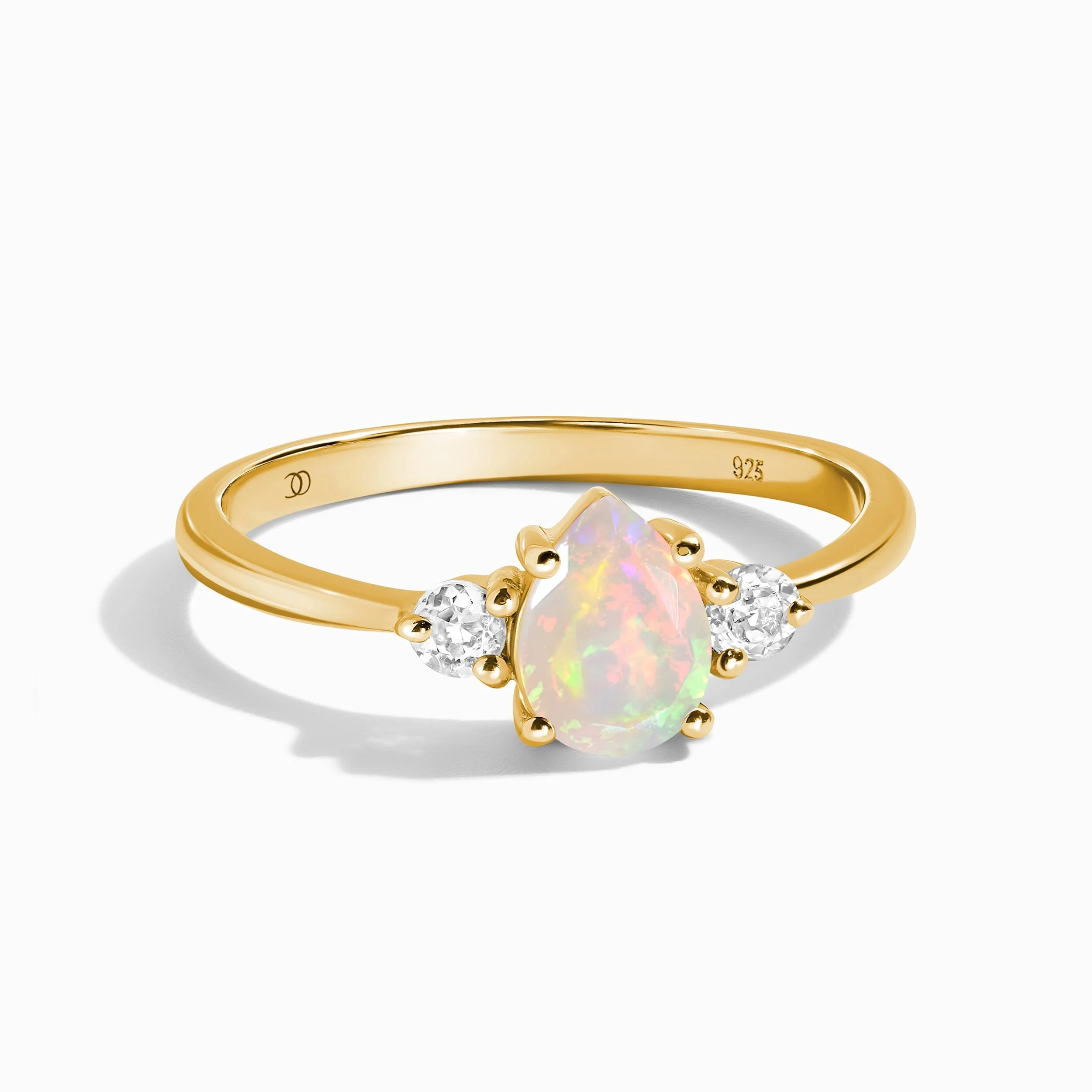 Fine Opal Lab Diamond Ring - Lania - Image 5