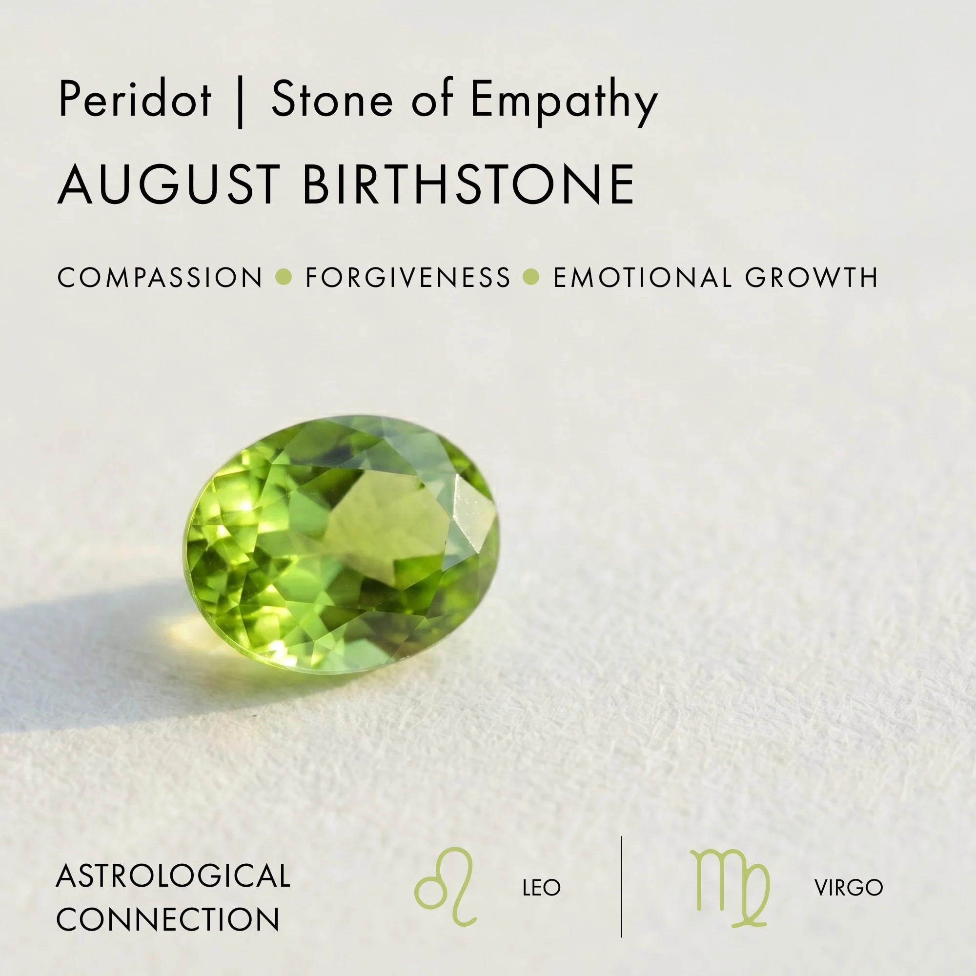 Fine Peridot Lab Diamond Necklace Sway - August Birthstone - Image 7