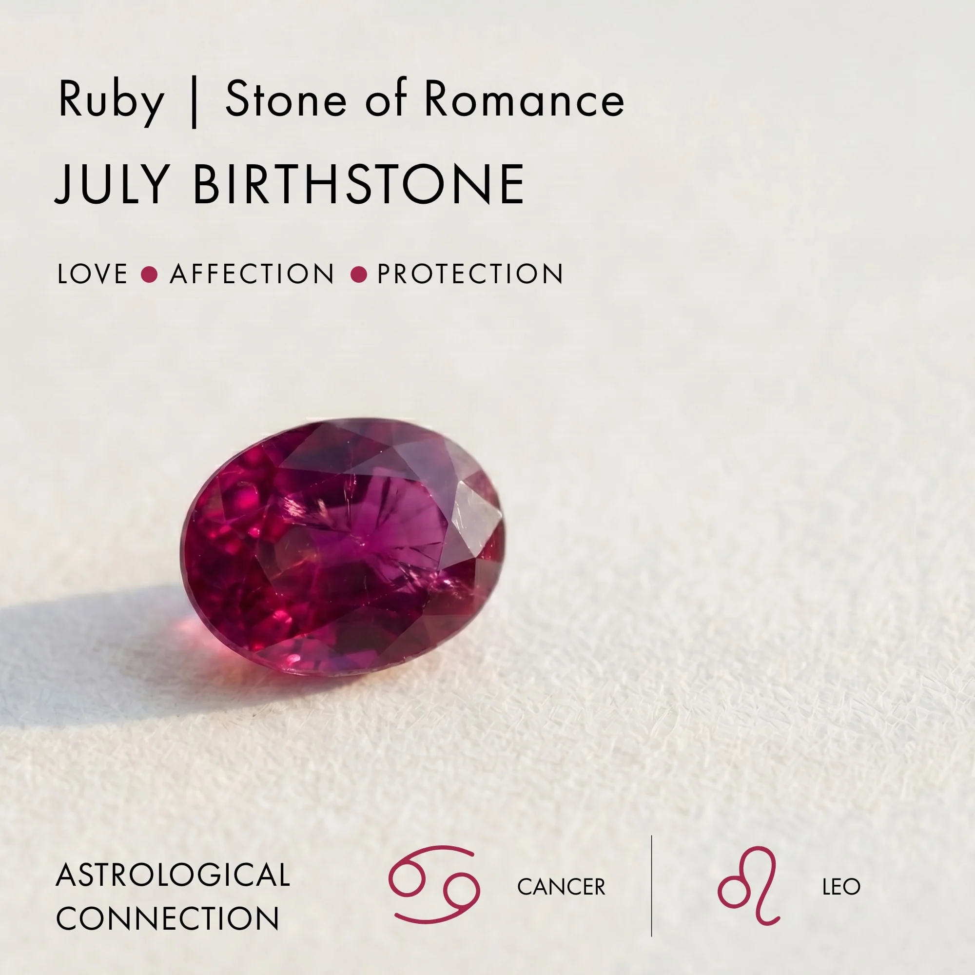 Fine Ruby Lab Diamond Necklace Sway - July Birthstone - Image 7