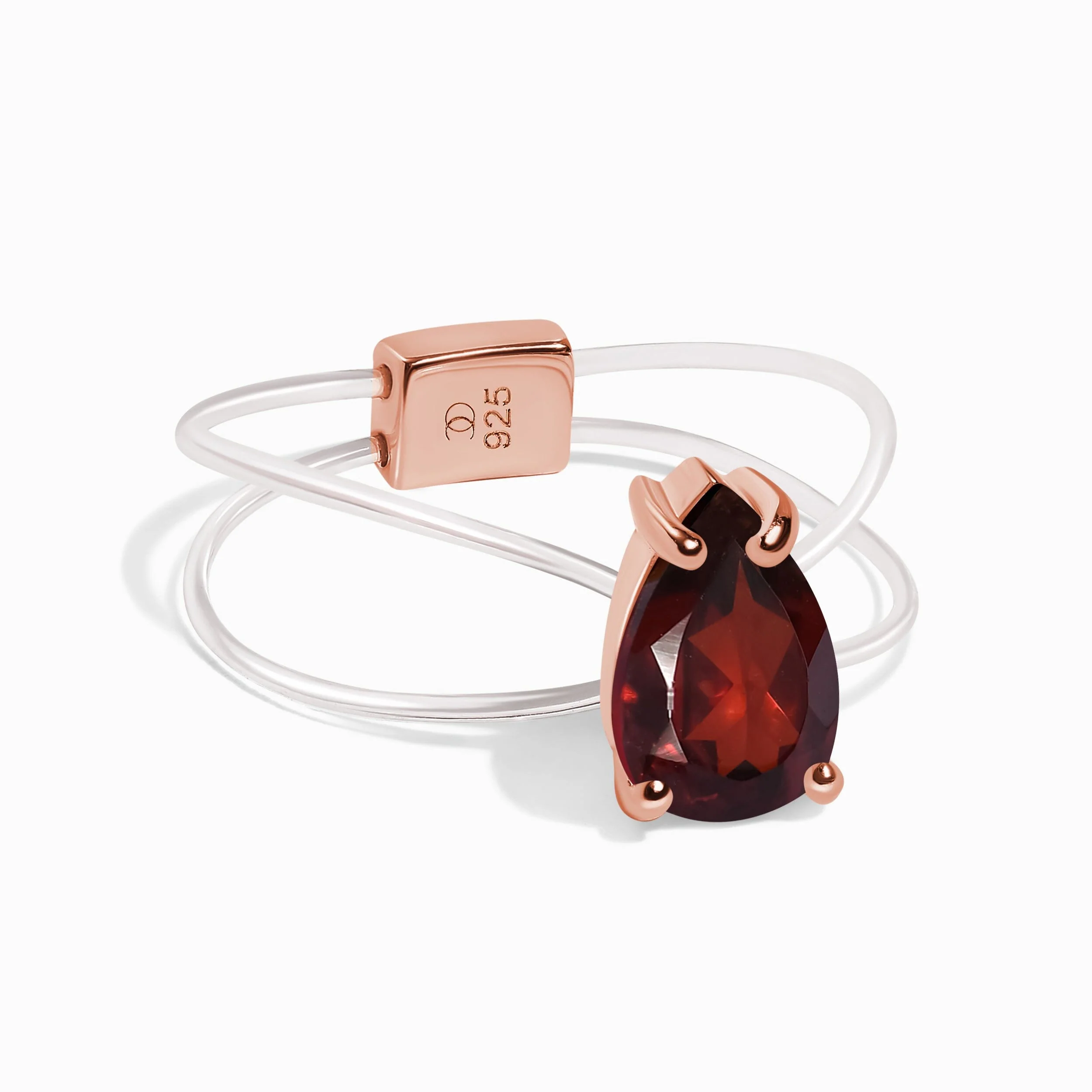 Garnet Ring Floating Sway - January Birthstone - Image 4