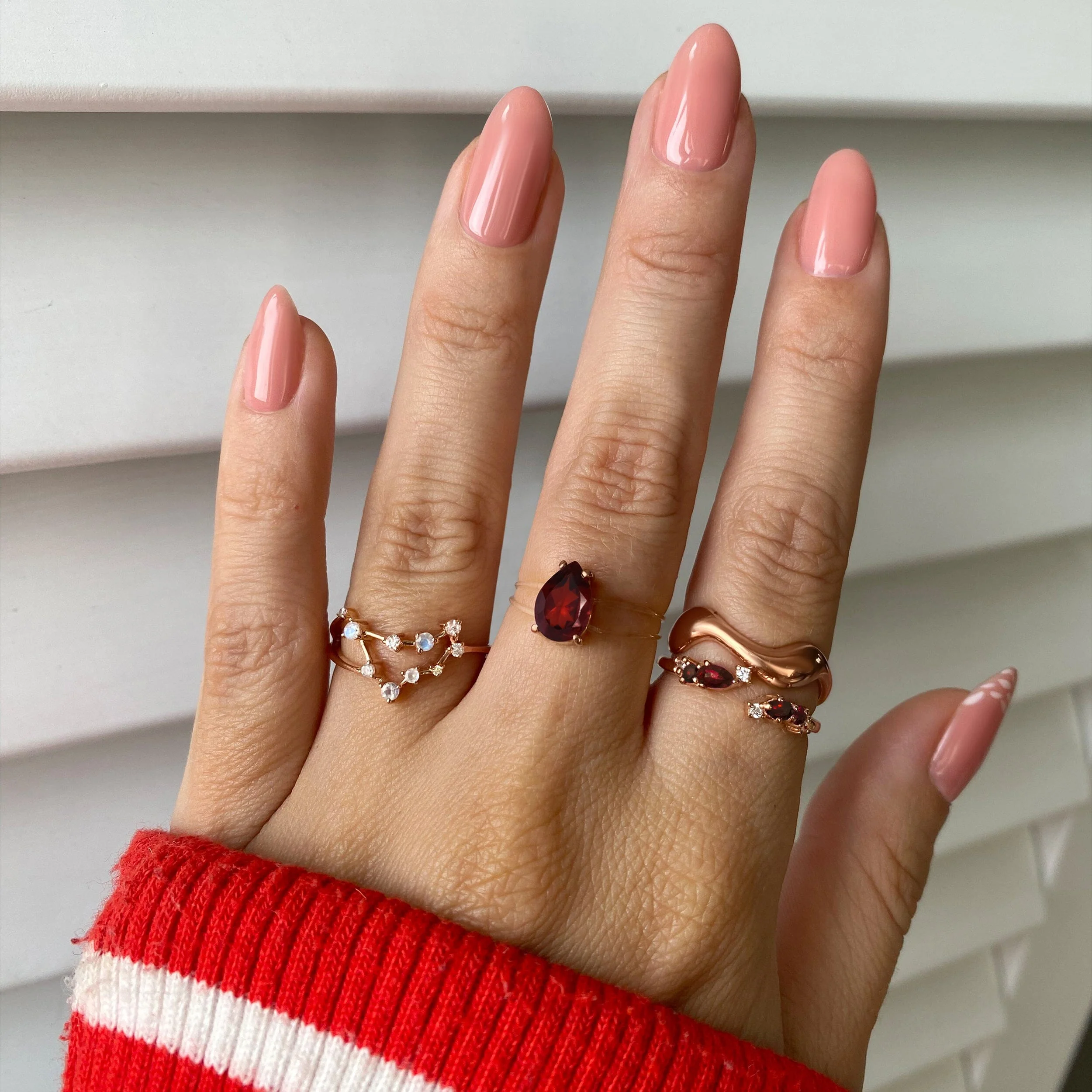 Garnet Ring Floating Sway - January Birthstone - Image 6