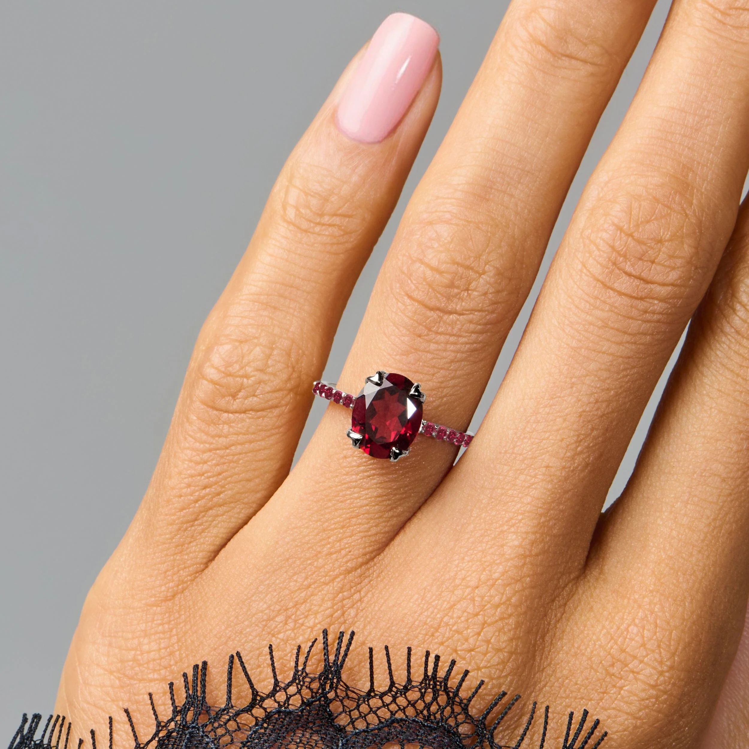 Garnet Ruby Ring - Harlow - Image 2