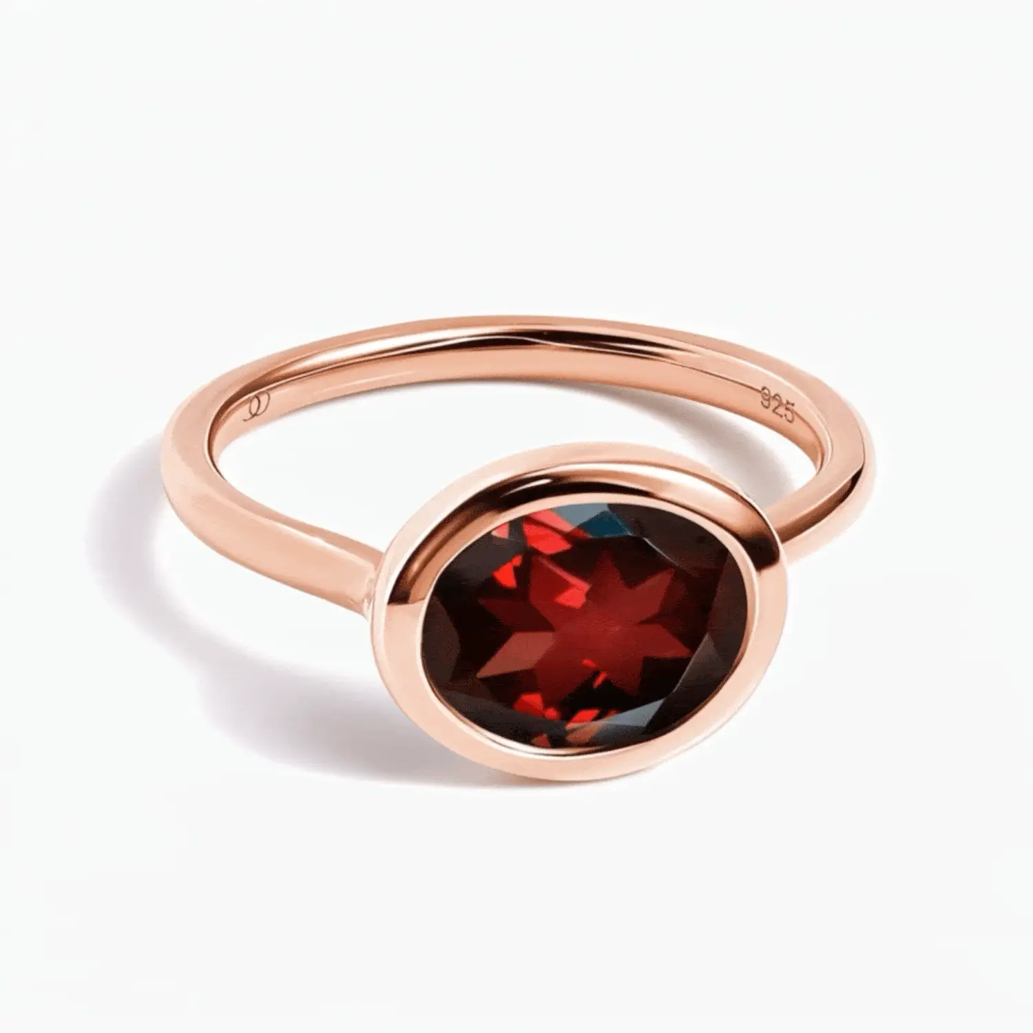 Garnet Skin-Touch & Twinkling & Waves Rings - Image 11