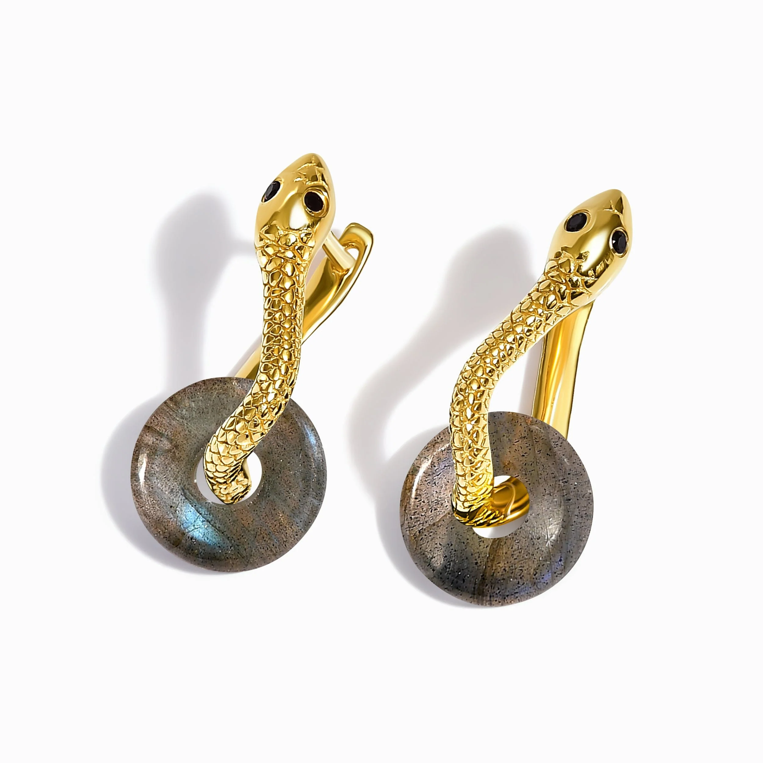 Labradorite Earrings - Serpent - Image 3