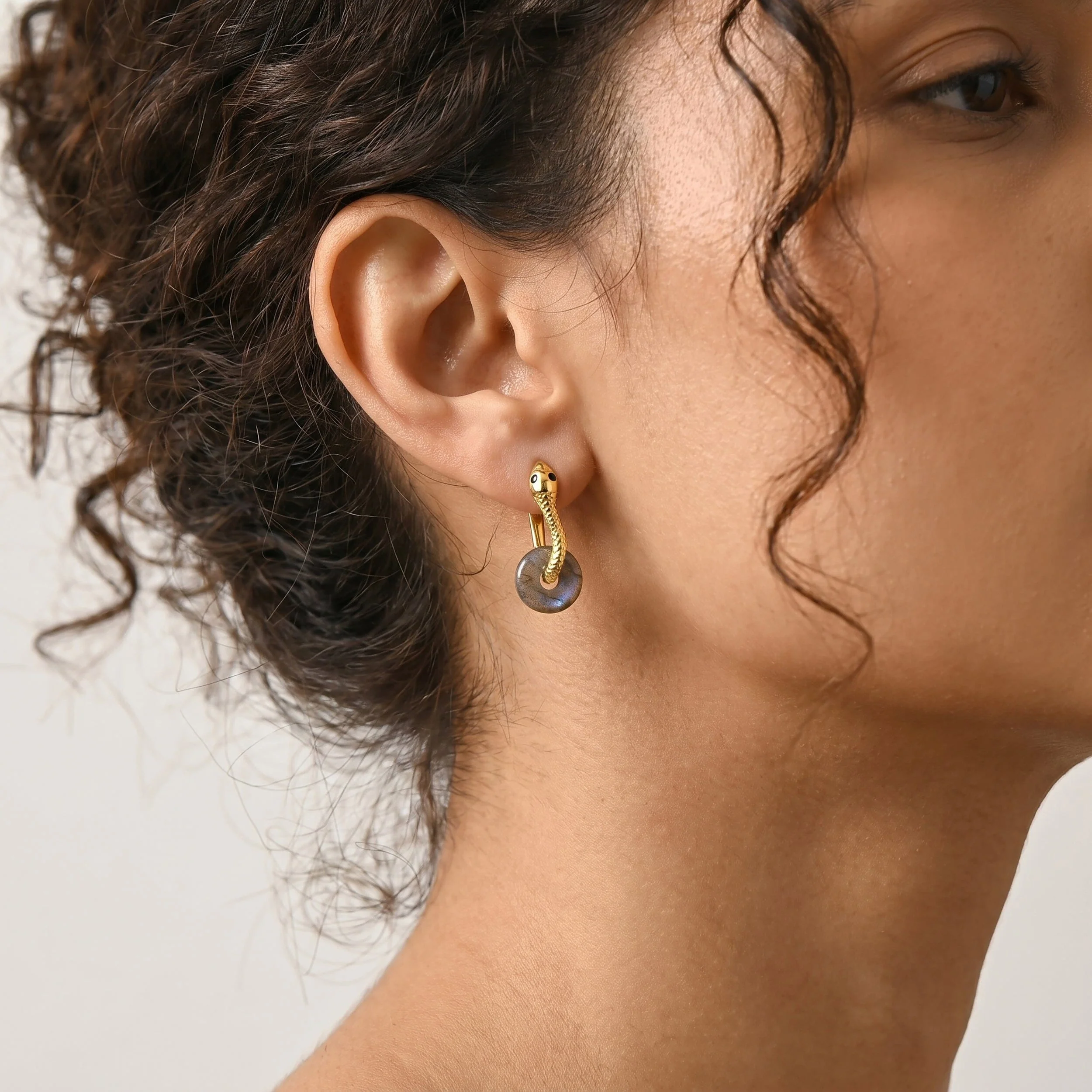 Labradorite Earrings - Serpent - Image 4