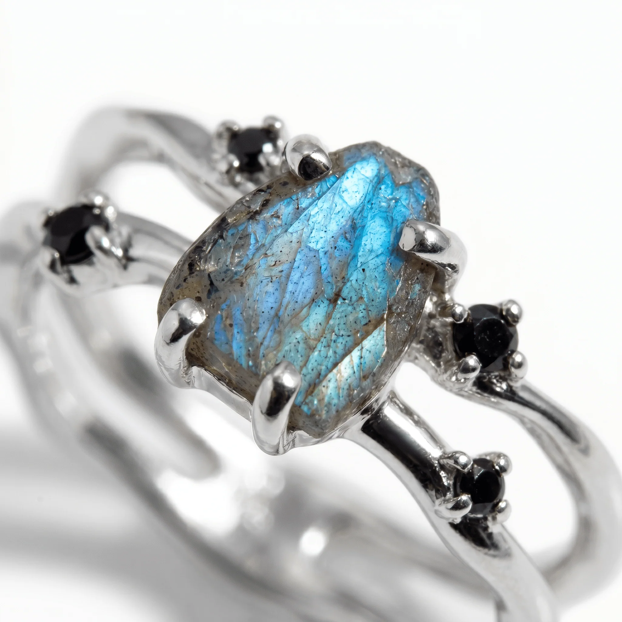 Labradorite Flow & Stardust & Waves Rings - Image 10