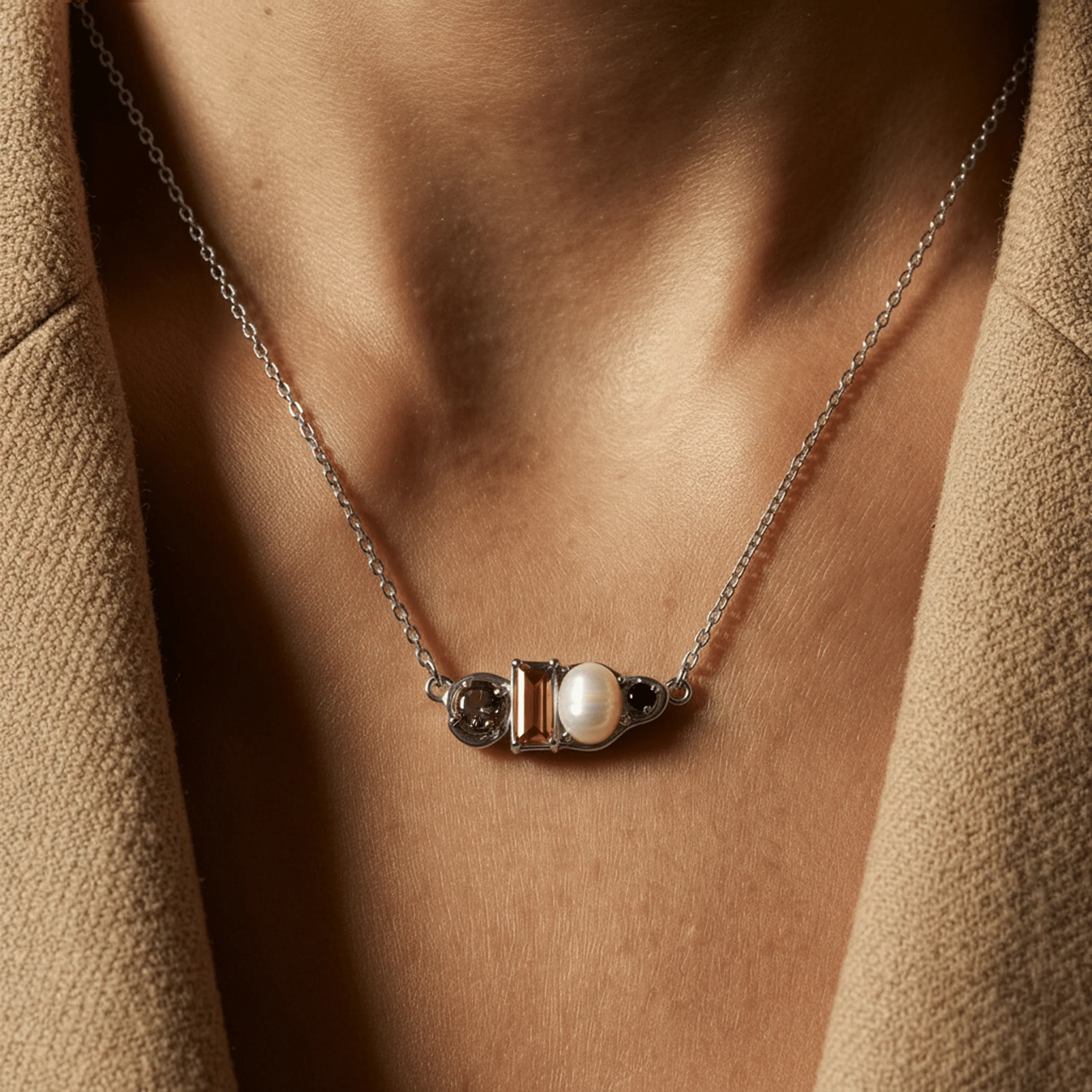 Madeira Citrine Pearl Necklace - Treasure - Image 2