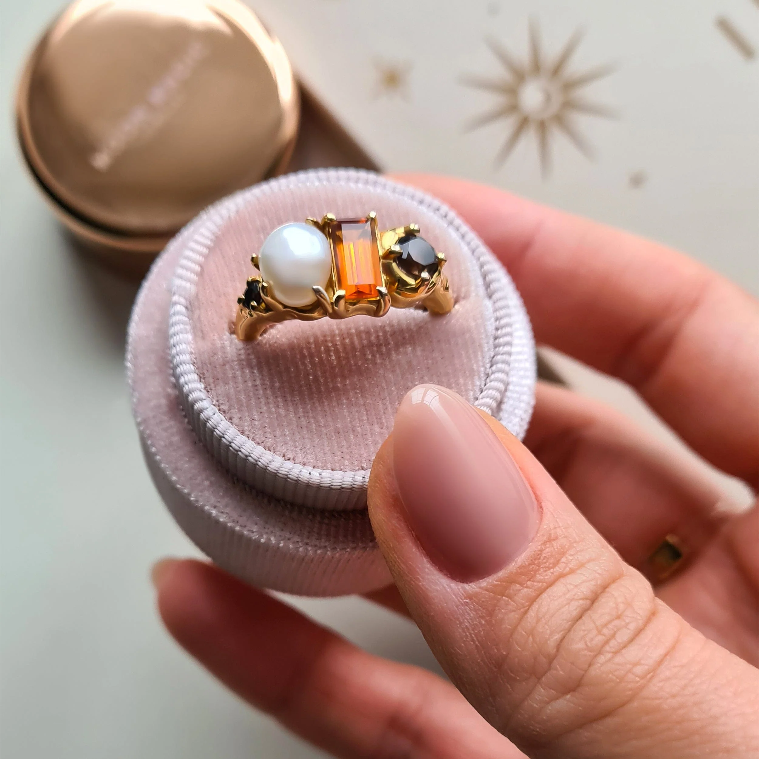 Madeira Citrine Pearl Ring - Treasure - Image 14