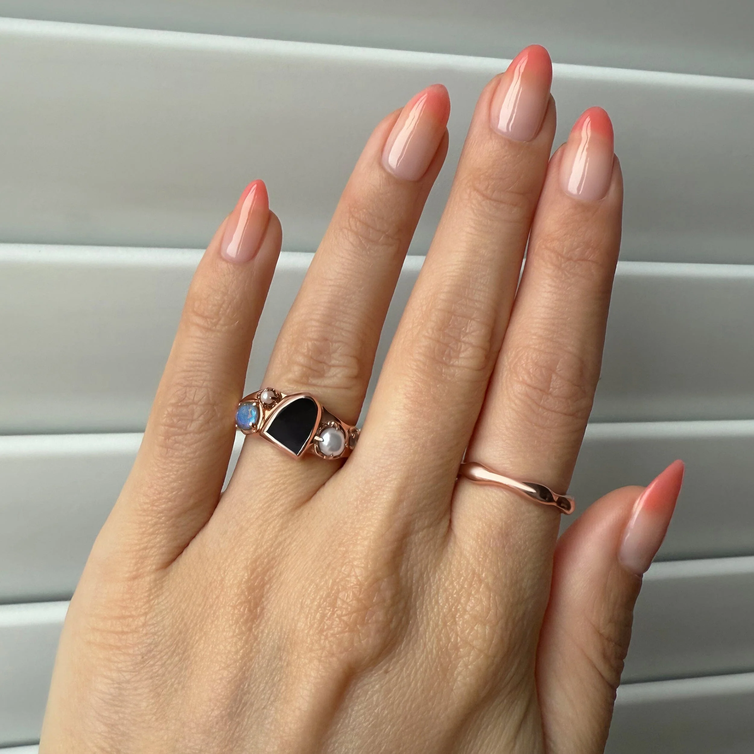 Black Obsidian Heirloom & Magma Rings - Image 10