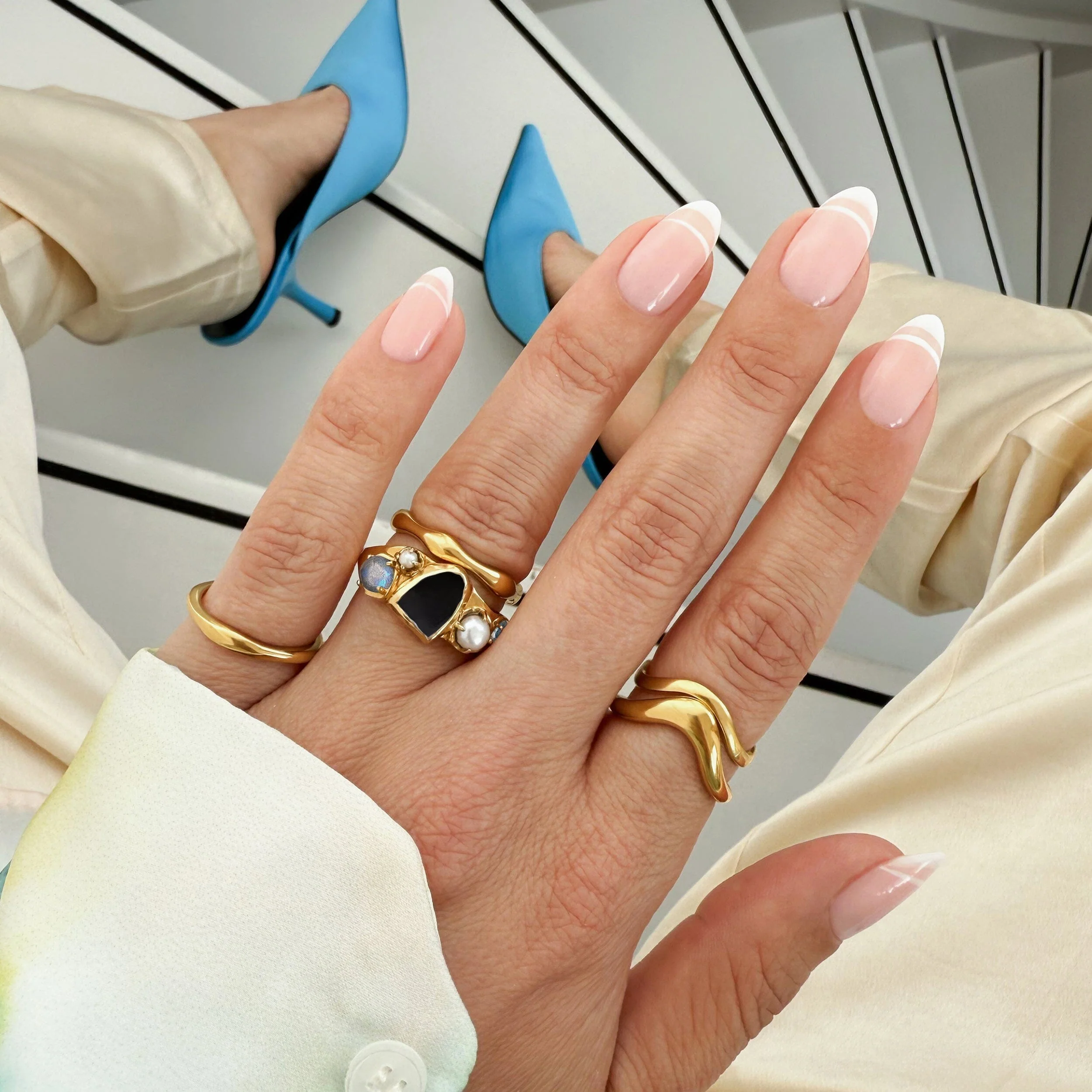 Black Obsidian Heirloom & Magma & Waves Rings - Image 11